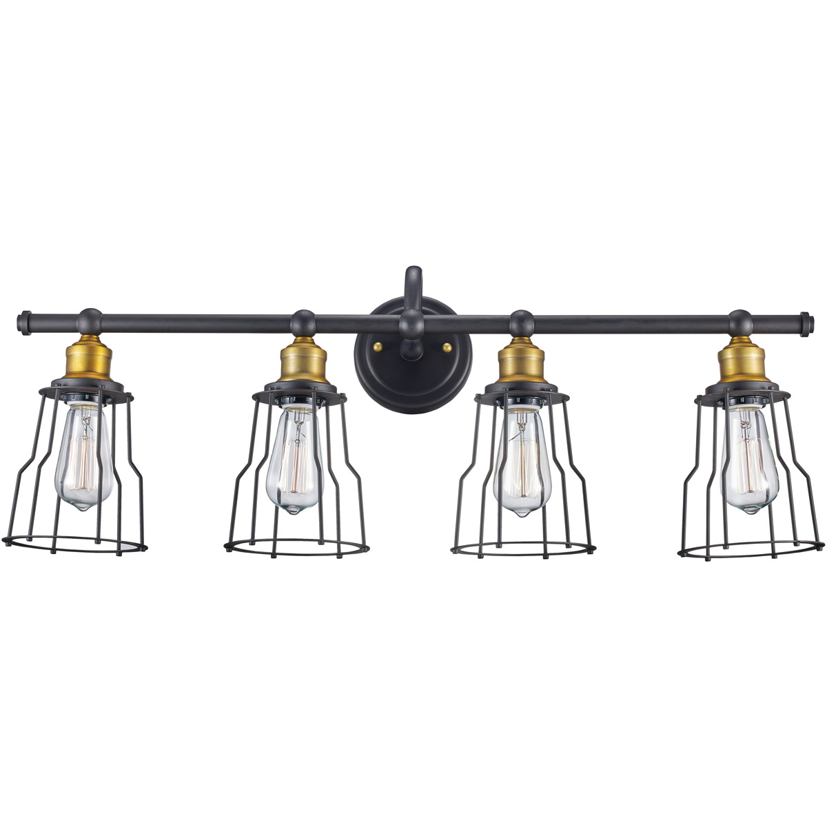 Constitution 4 Light 31 inch Rubbed Oil Bronze Vanity Bar Wall Light