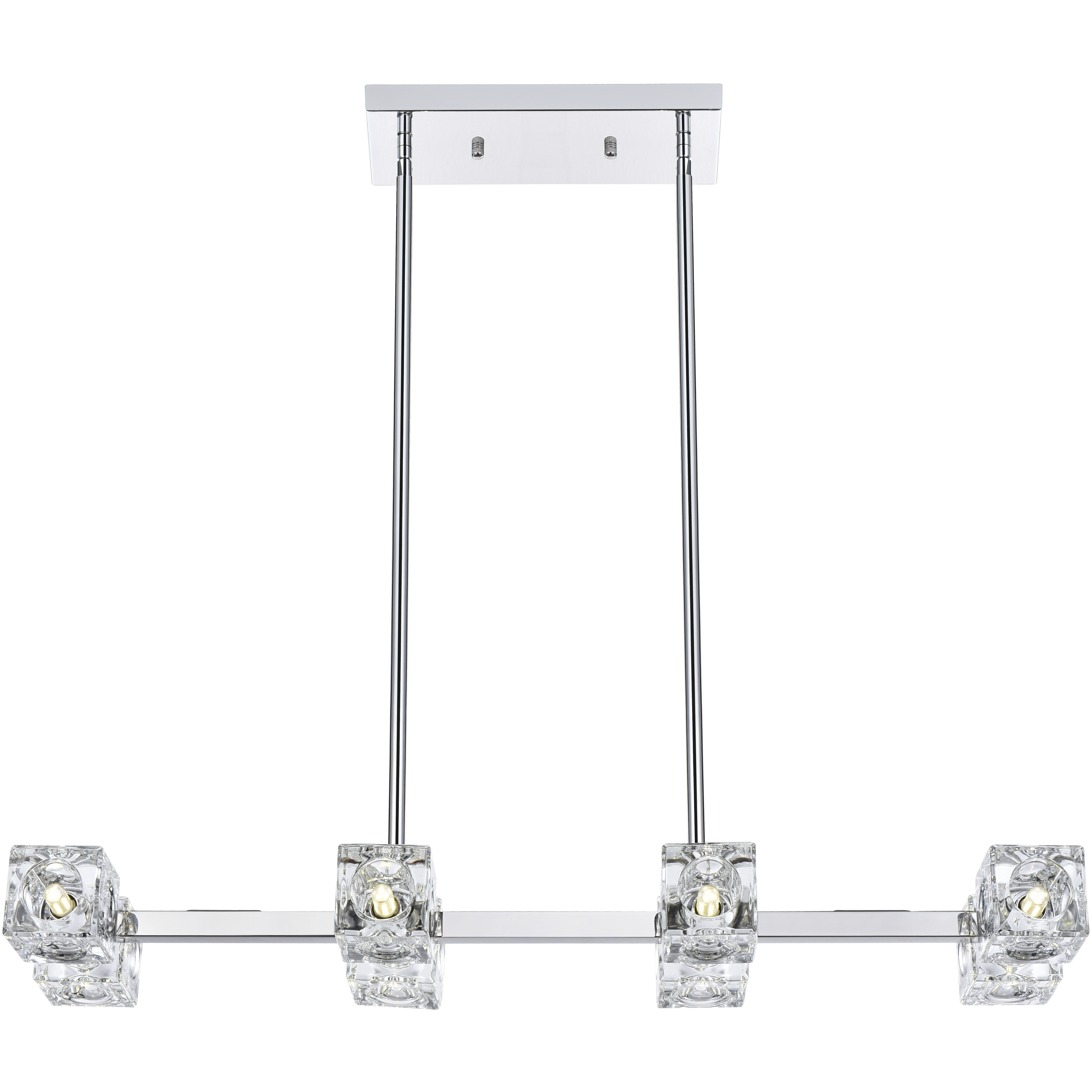 Lyra 8 Light 30 inch Chrome Linear Pendant Ceiling Light