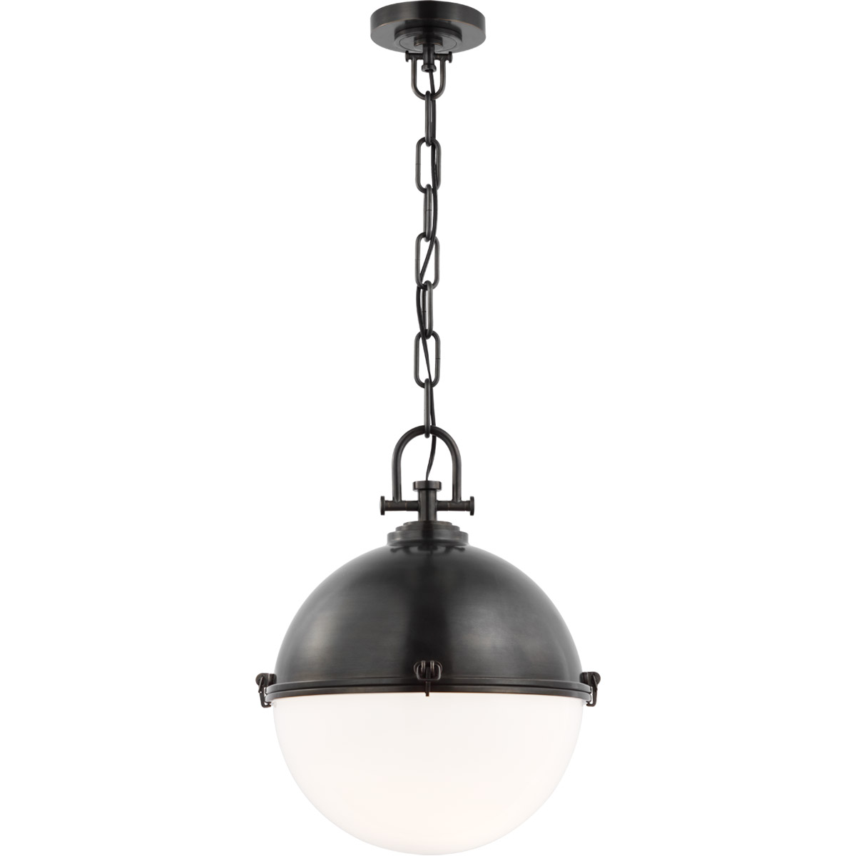 Chapman & Myers Adrian LED 17 inch Bronze Globe Pendant Ceiling Light, Large