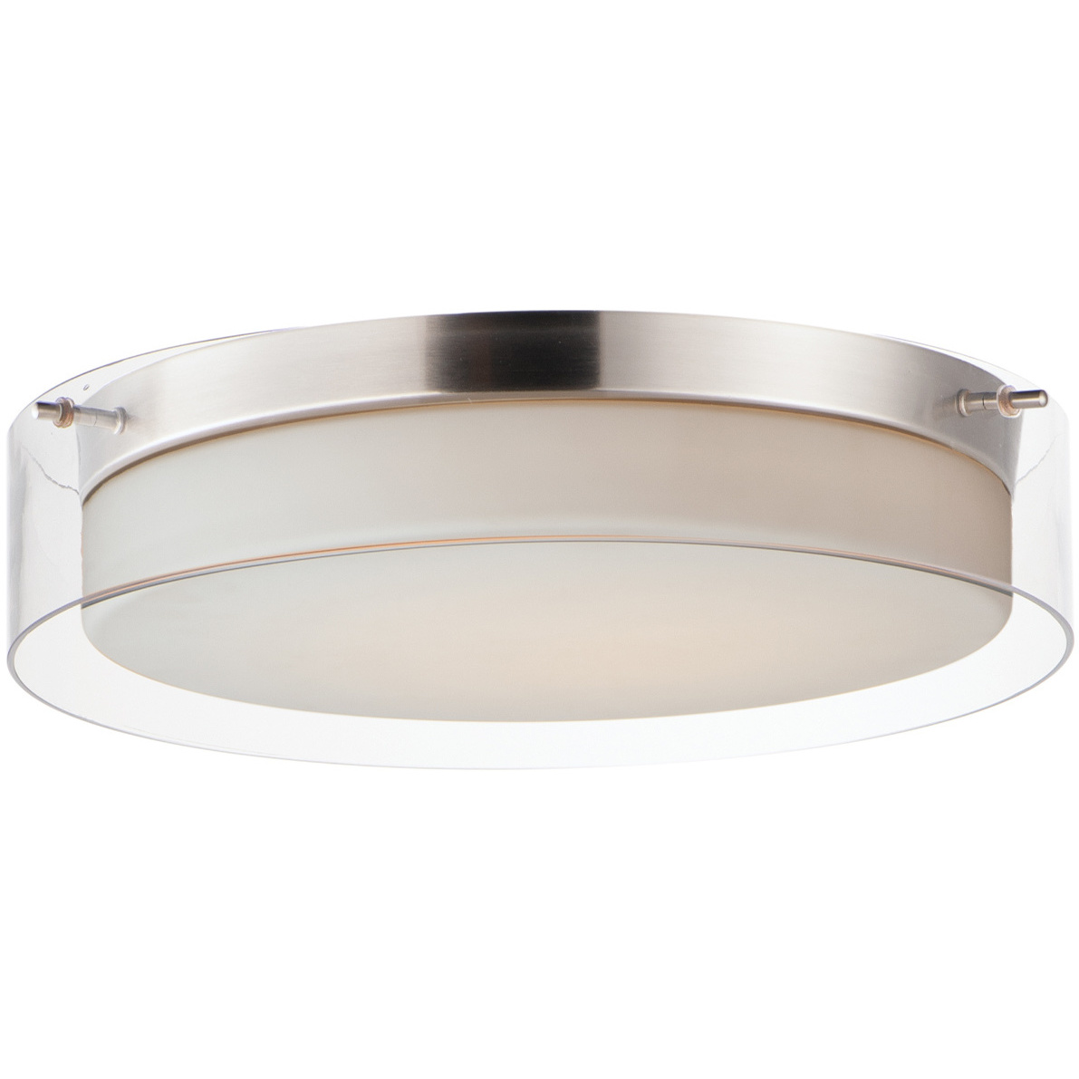 Duo LED 16 inch Satin Nickel Flush Mount Ceiling Light