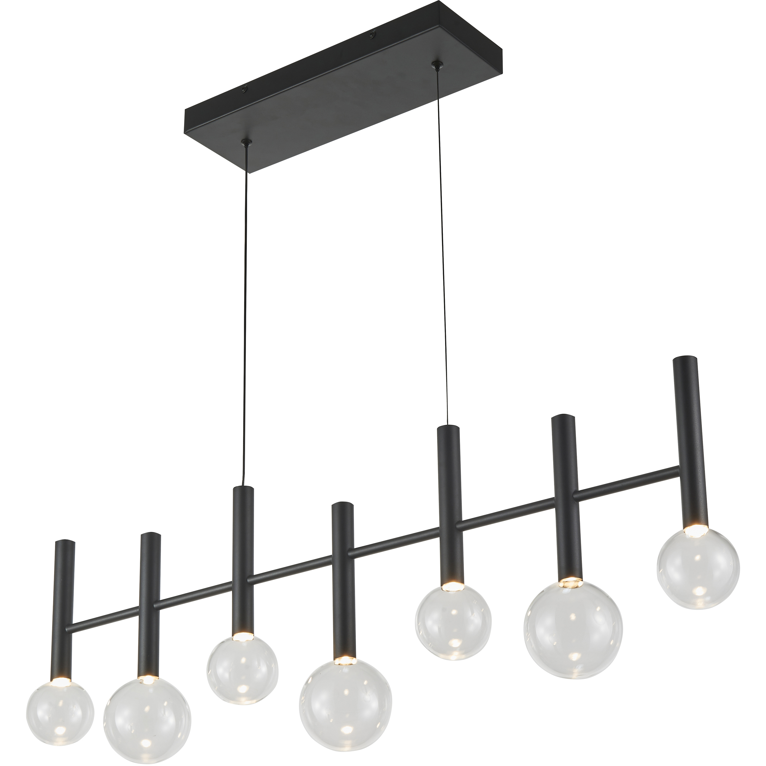 Terra LED 38.5 inch Black Linear Island Pendant Ceiling Light
