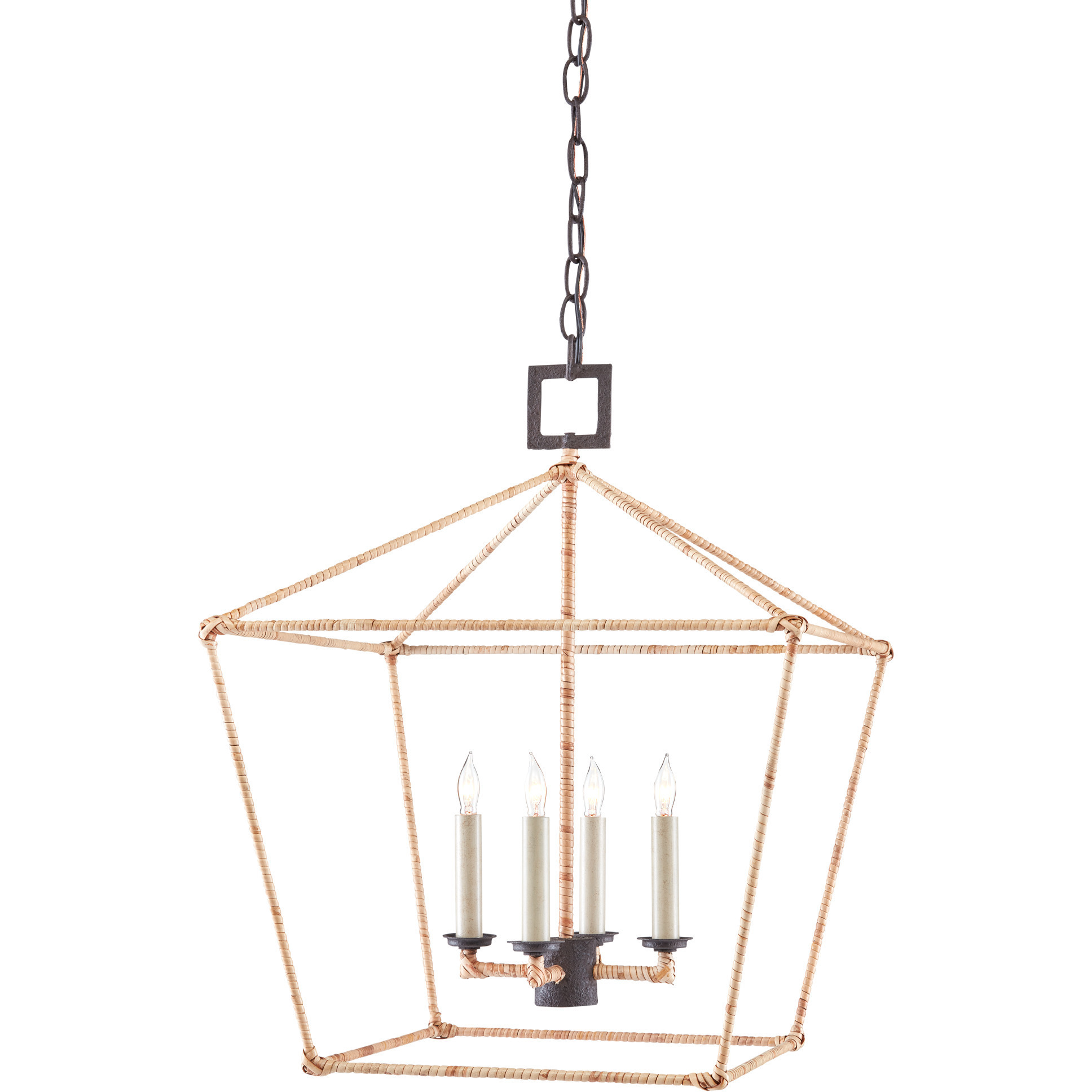 Denison 4 Light 18 inch Mole Black Lantern Pendant Ceiling Light, Medium