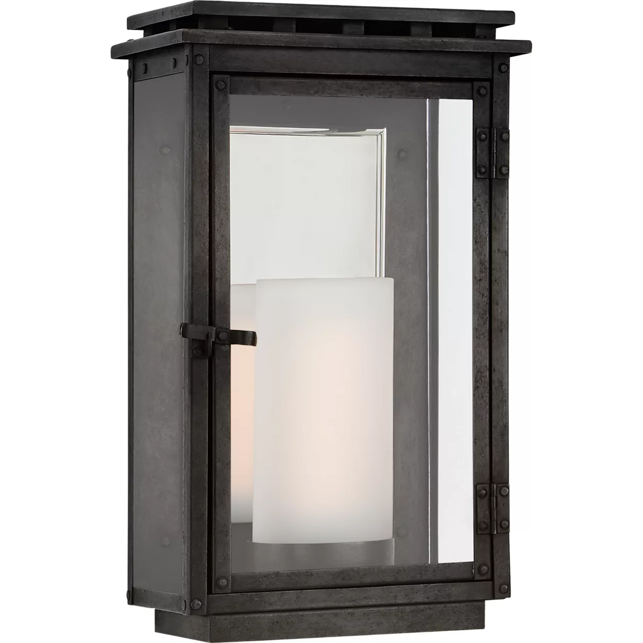 Chapman & Myers Cheshire 1 Light 12.25 inch Aged Iron Outdoor Wall Lantern, Small