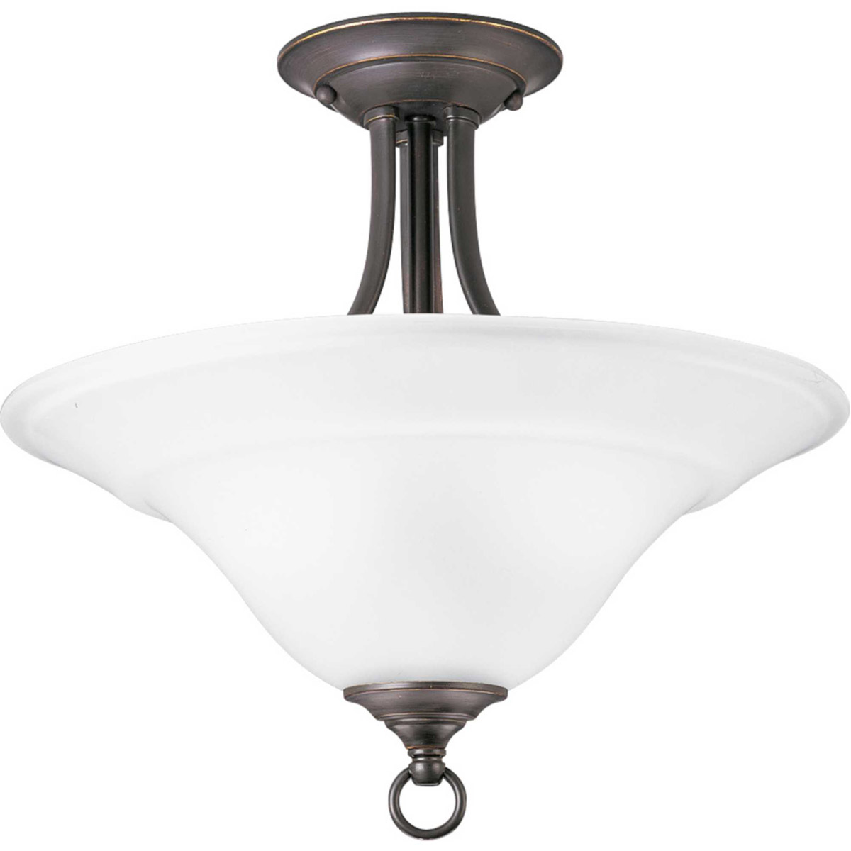 Nerissa 2 Light 16 inch Antique Bronze Semi-Flush Mount Ceiling Light