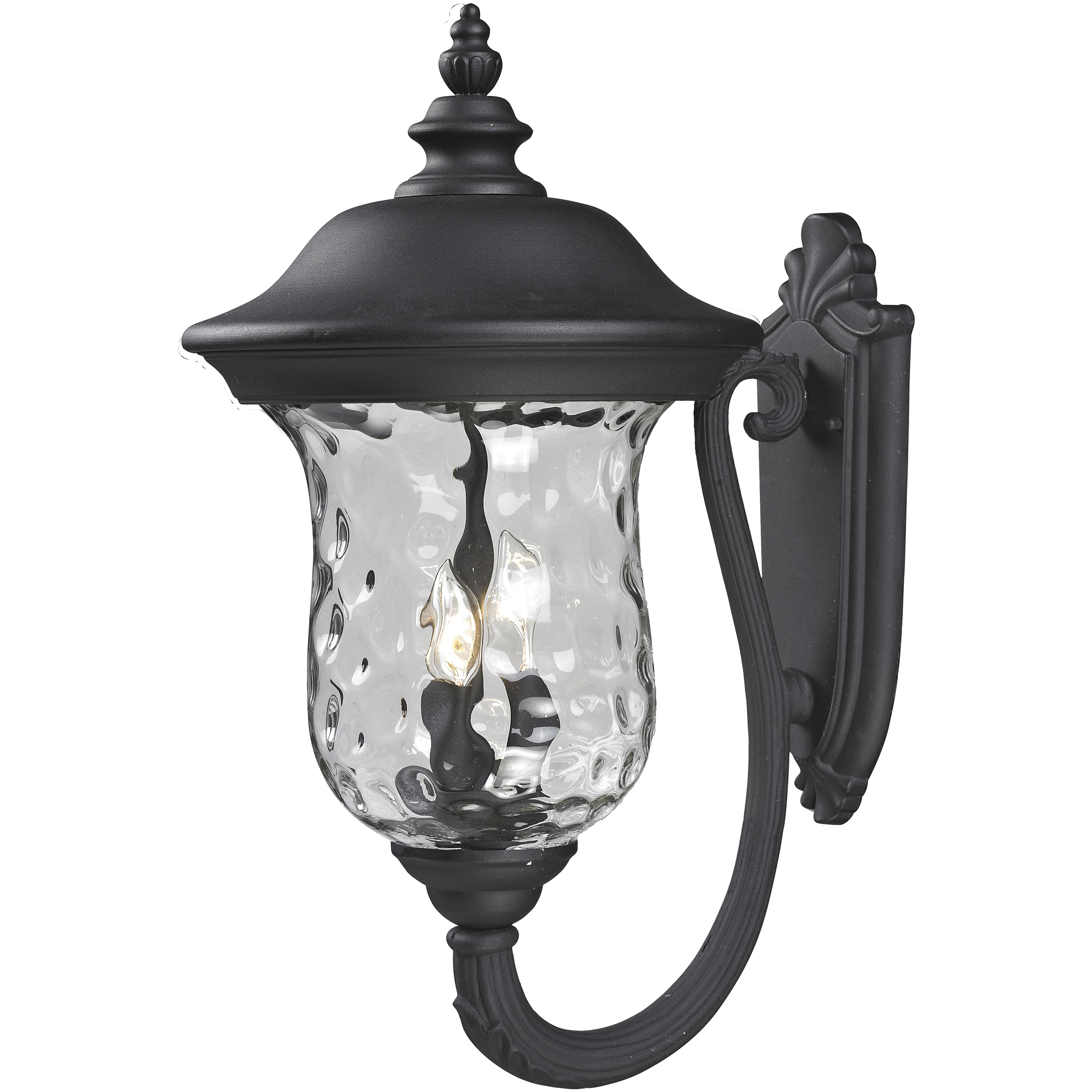Armstrong 3 Light 24.25 inch Black Outdoor Wall Light