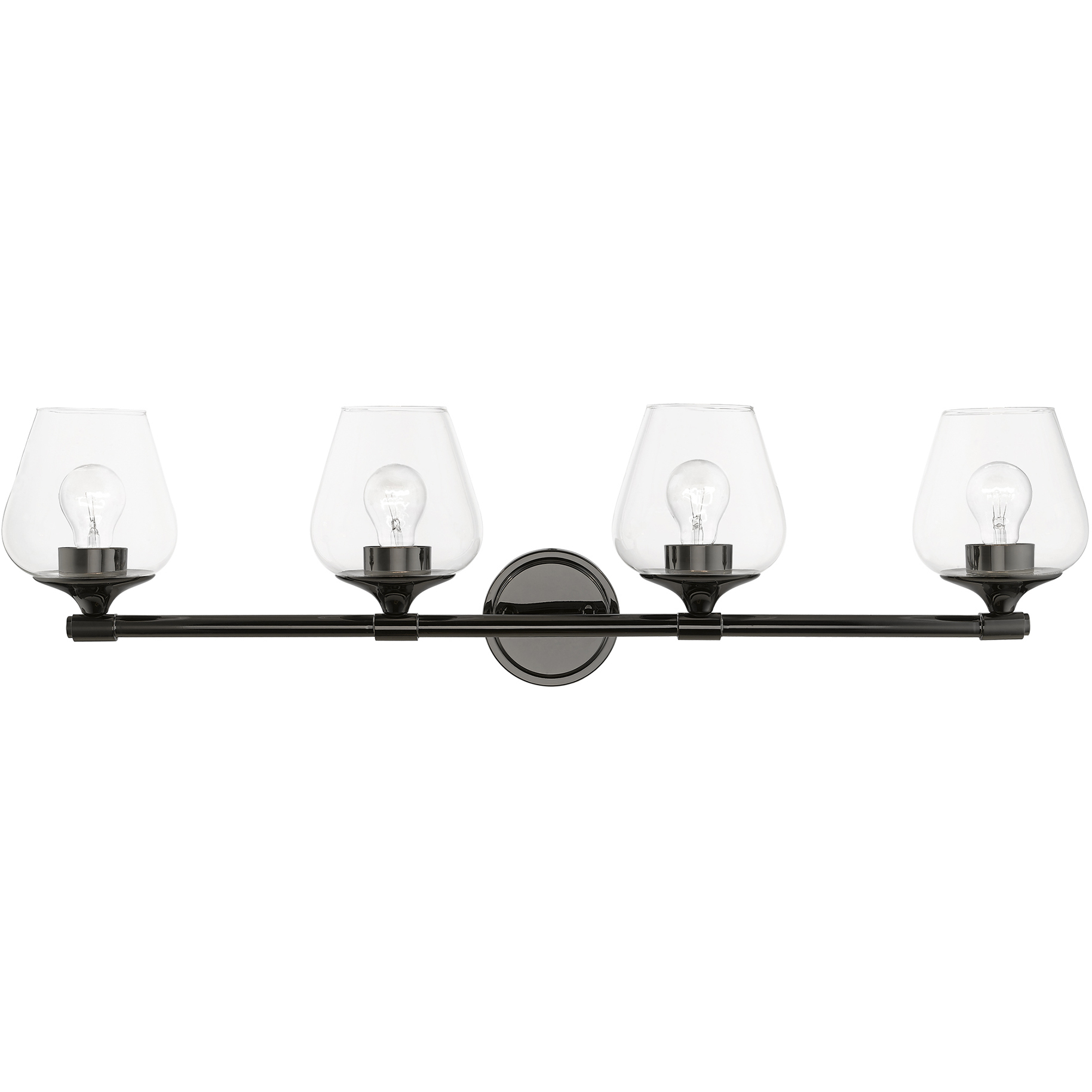 Willow 4 Light 35.5 inch Black Chrome Vanity Sconce Wall Light