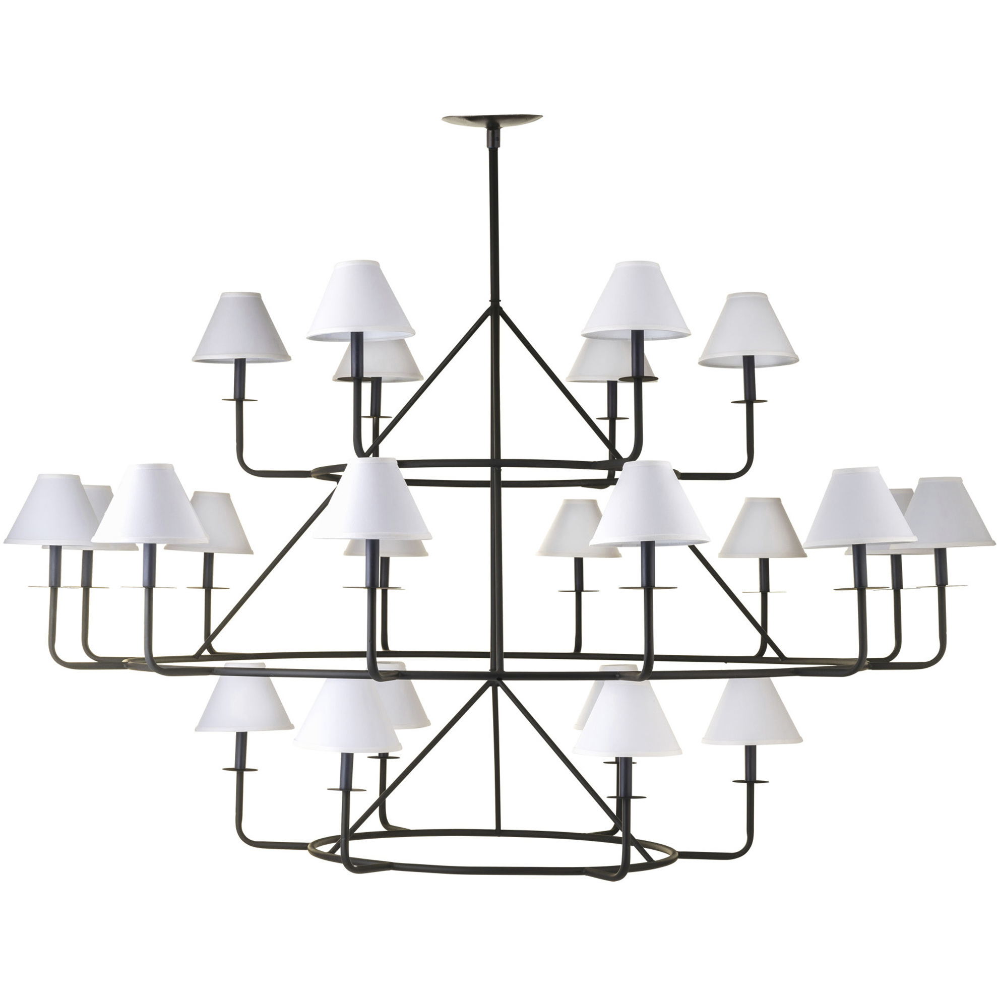 Brantley 24 Light Matte Black Chandelier Ceiling Light