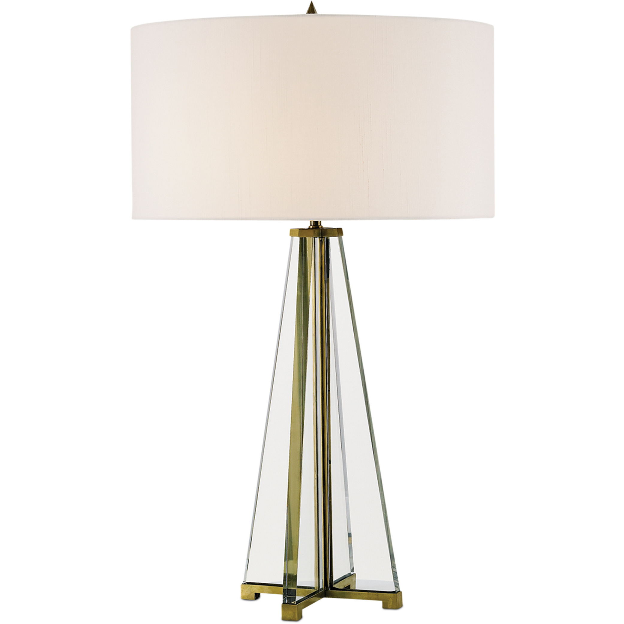 Lamont 30 inch 75 watt Clear and Brass Table Lamp Portable Light, Lillian August Collection