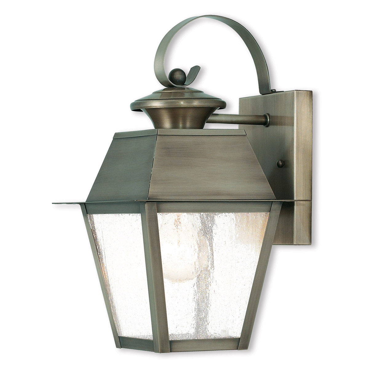 Mansfield 1 Light 12.5 inch Vintage Pewter Outdoor Wall Lantern