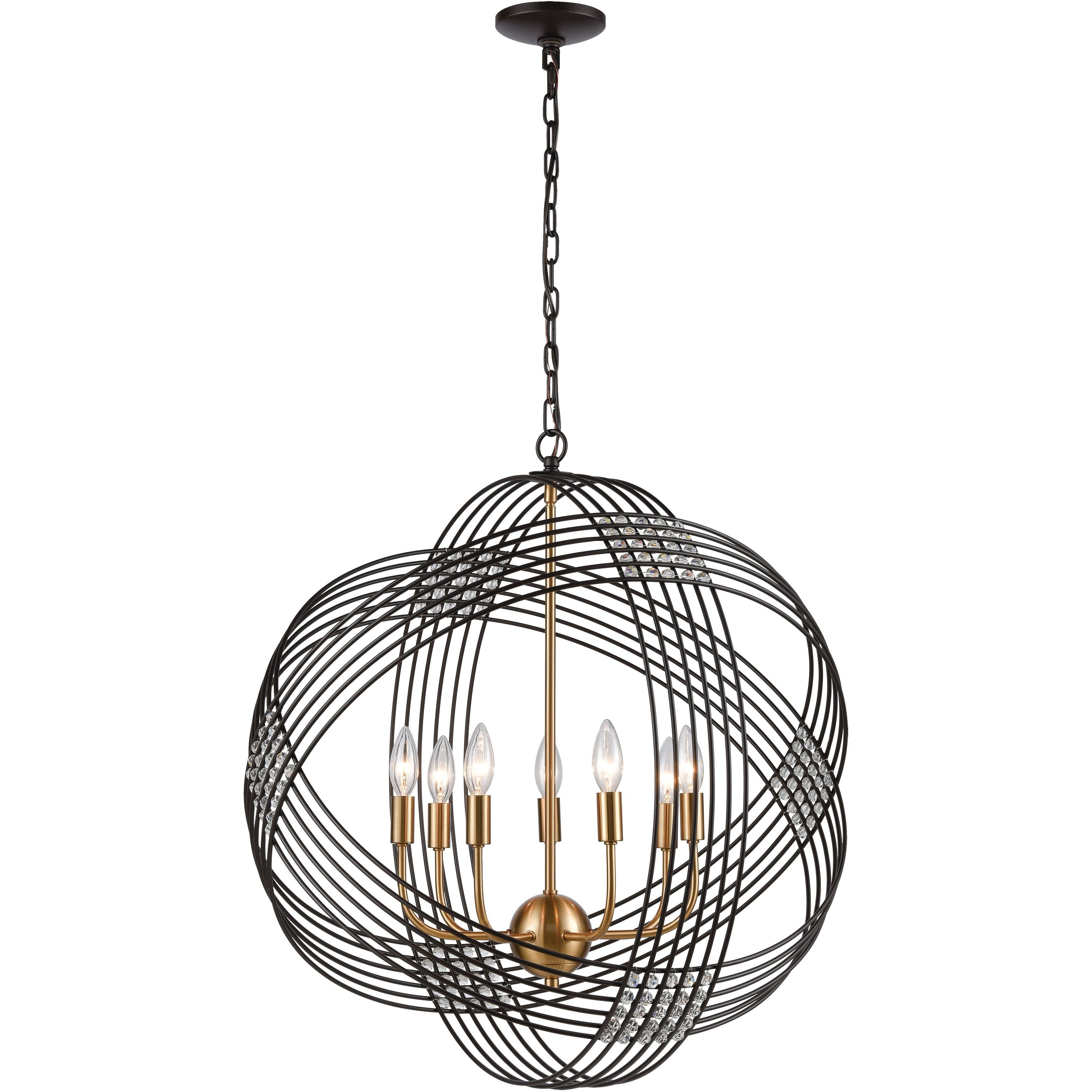 Concentric 7 Light 26 inch Oil Rubbed Bronze Chandelier Ceiling Light