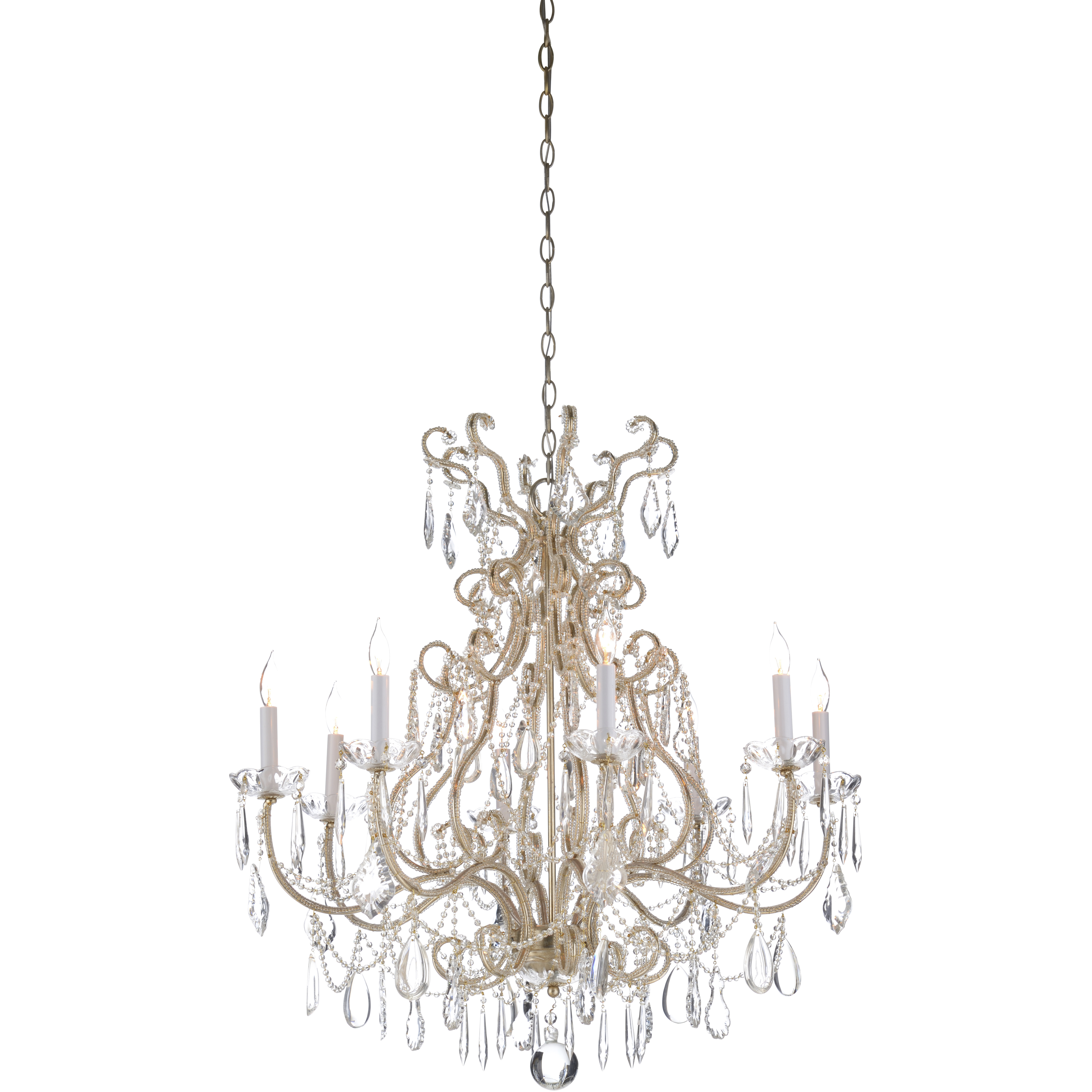 Shannon 8 Light 32 inch Silver Chandelier Ceiling Light