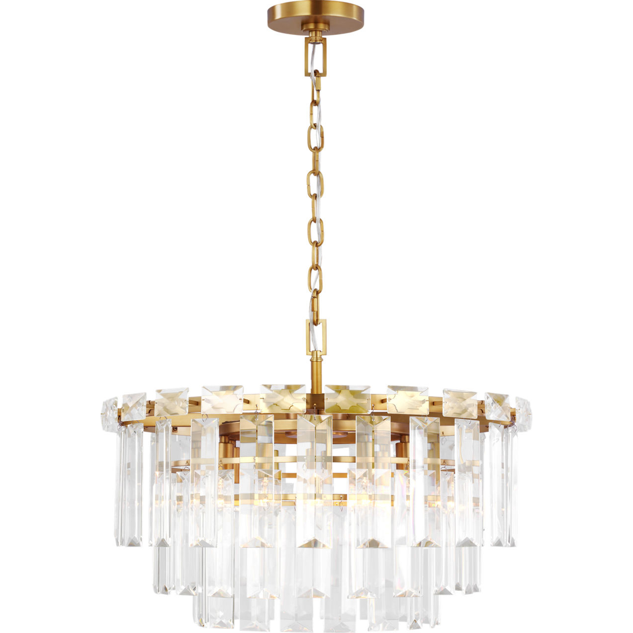 C&M by Chapman & Myers Arden 10 Light 24.13 inch Burnished Brass Chandelier Ceiling Light