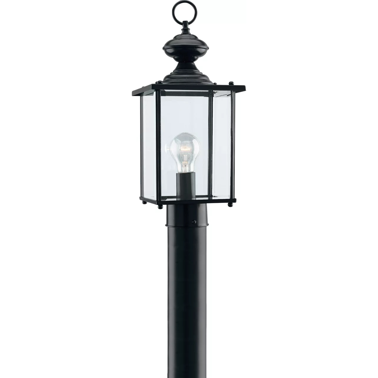 Jamestowne 1 Light 17.25 inch Black Outdoor Post Lantern