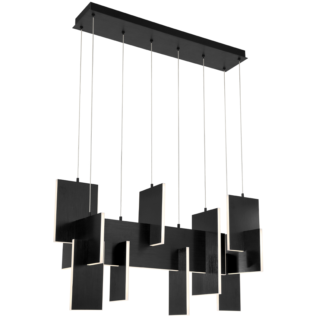 Coburg Linear Chandelier Ceiling Light in Black