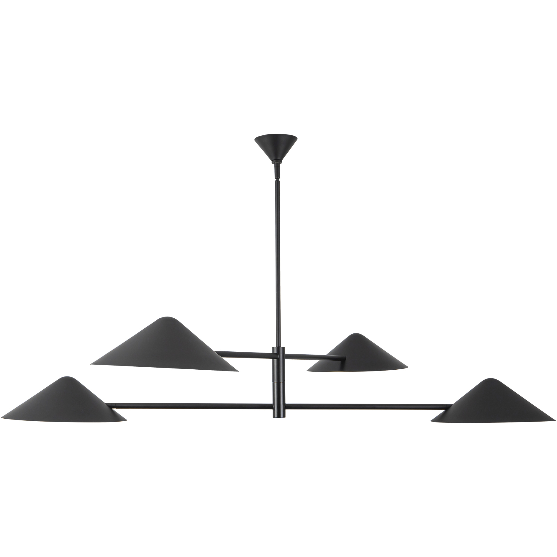 Alora Mood Ashford 4 Light 57.5 inch Matte Black Chandelier Ceiling Light