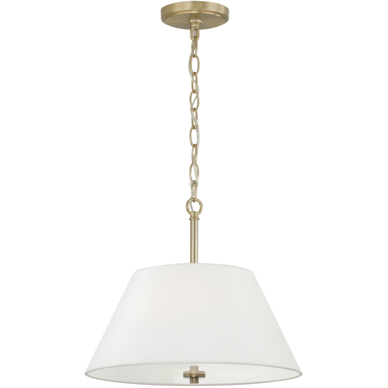 Capital Lighting Parson 3 Light 15 inch Matte Brass Semi-Flush Ceiling Light, Convertible Dual Mount 353231MA - Open Box