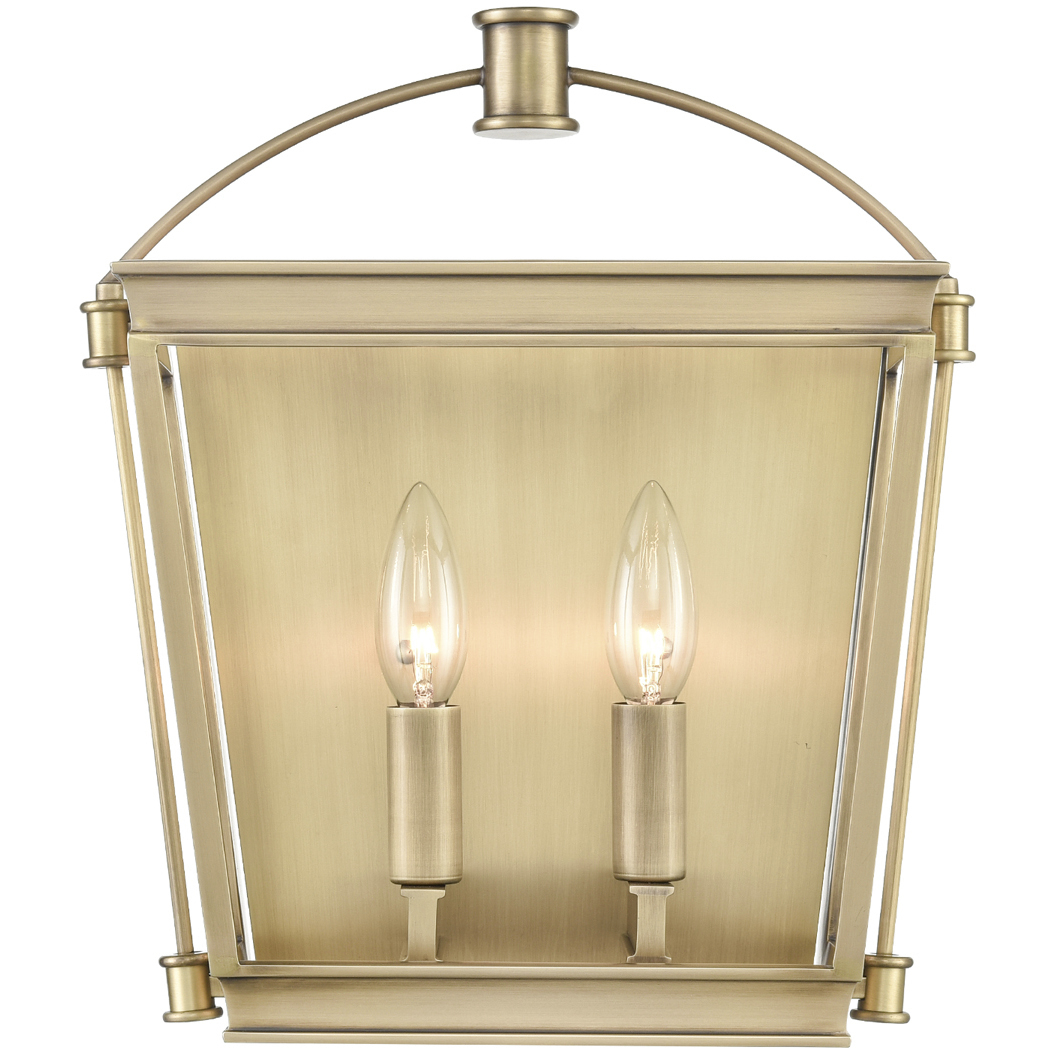 Manor 2 Light 17.3 inch Vintage Brass Wall/Vanity Light Wall Light