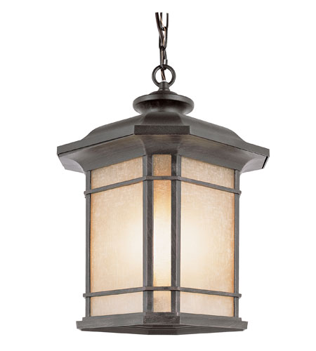 San Miguel 1 Light 16 inch Rust Outdoor Postmount Lantern