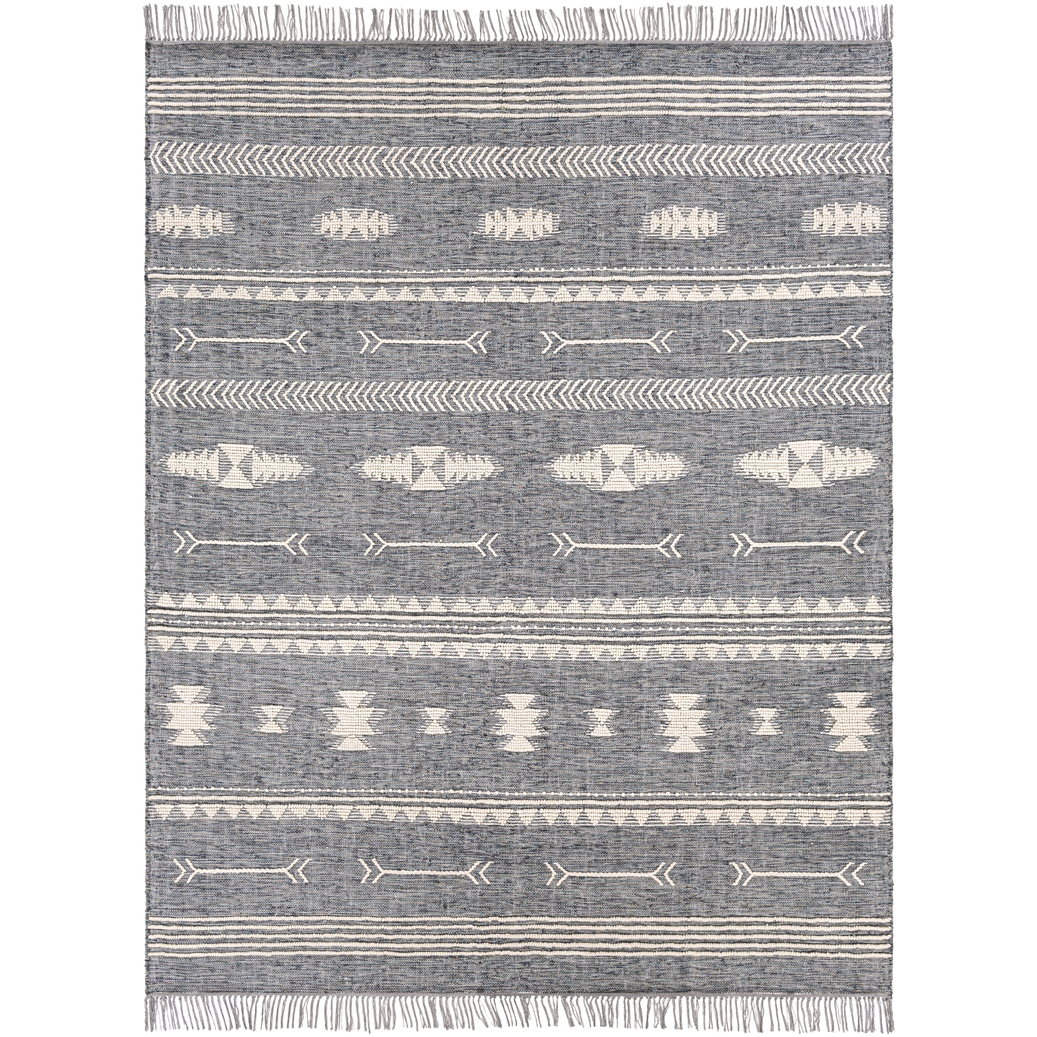 Cheyenne Naturals 120 X 96 inch Aqua/Brown/Navy/Cream Handmade Rug in 8 x 10