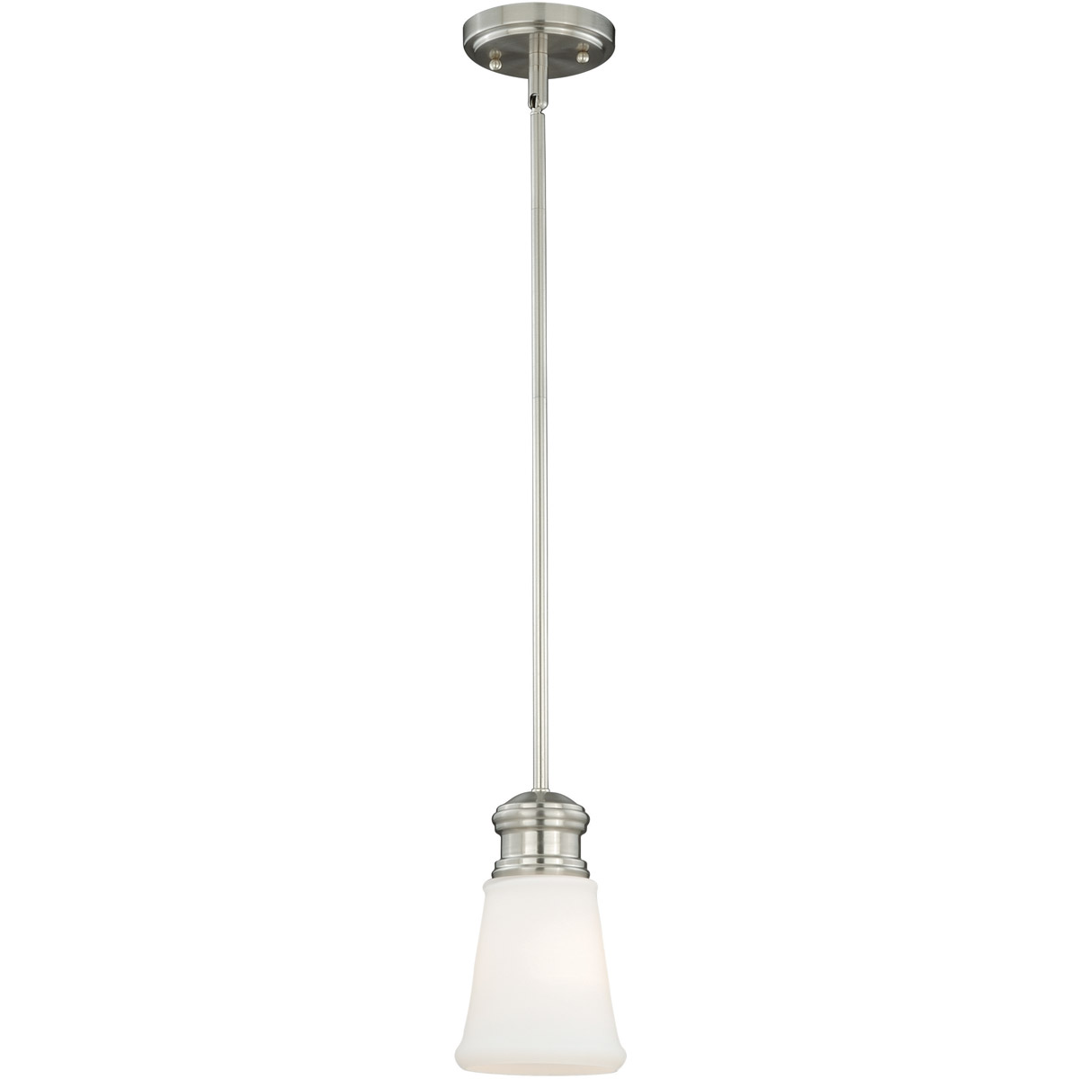 Malie LED 5 inch Satin Nickel Mini Pendant Ceiling Light