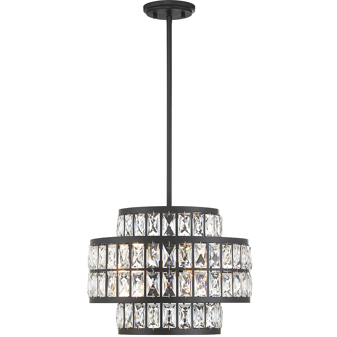 Renzo 3 Light 16 inch Matte Black Pendant Ceiling Light