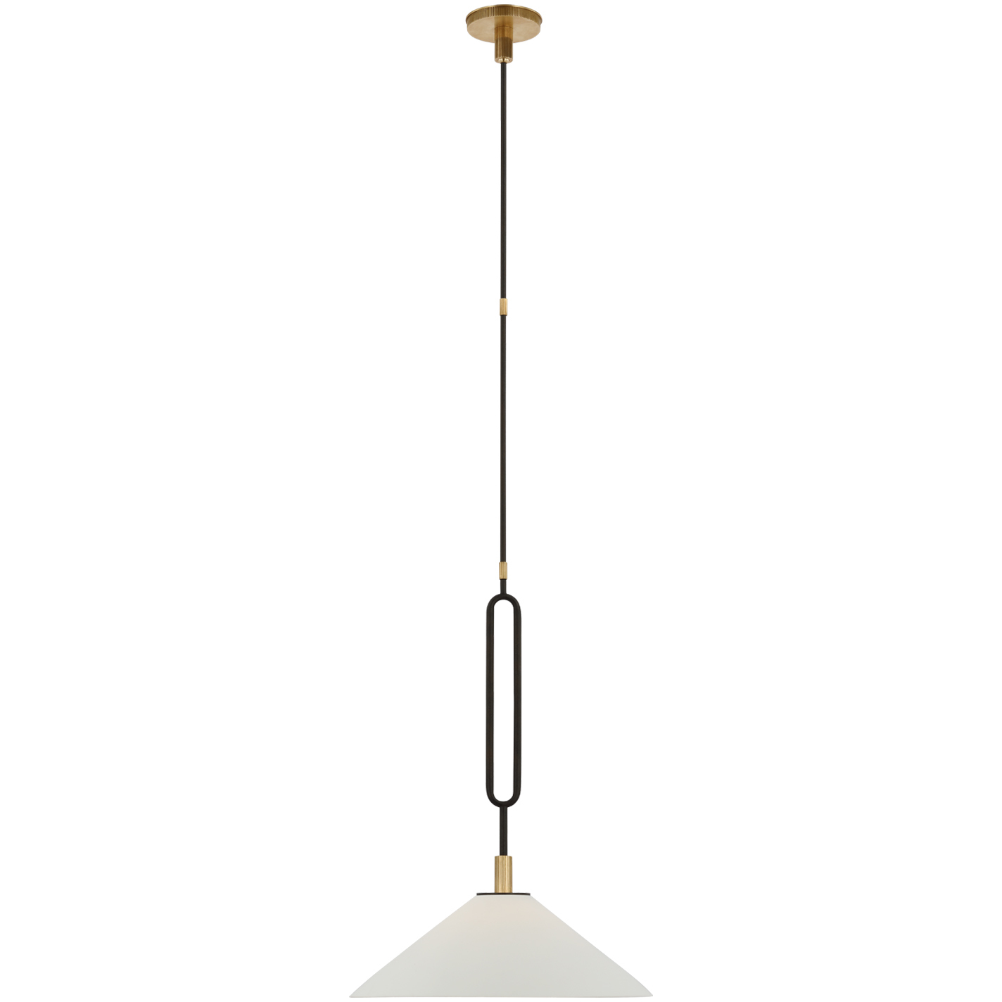 Ray Booth Argo LED 19 inch Warm Iron and Antique Brass Pendant Ceiling Light