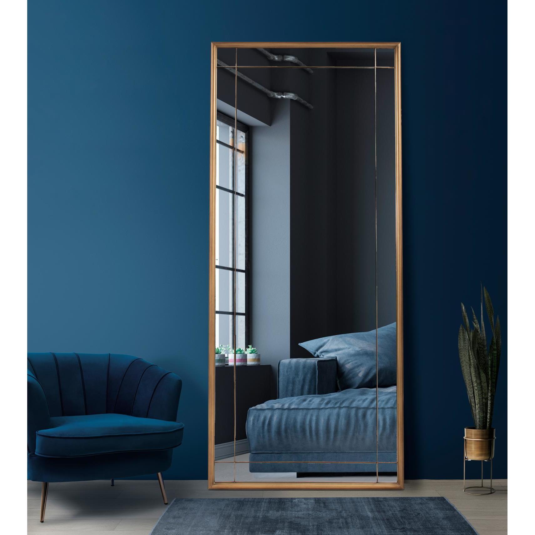 Chiverny 70 X 30 inch Antique Brass French Panel Mirror