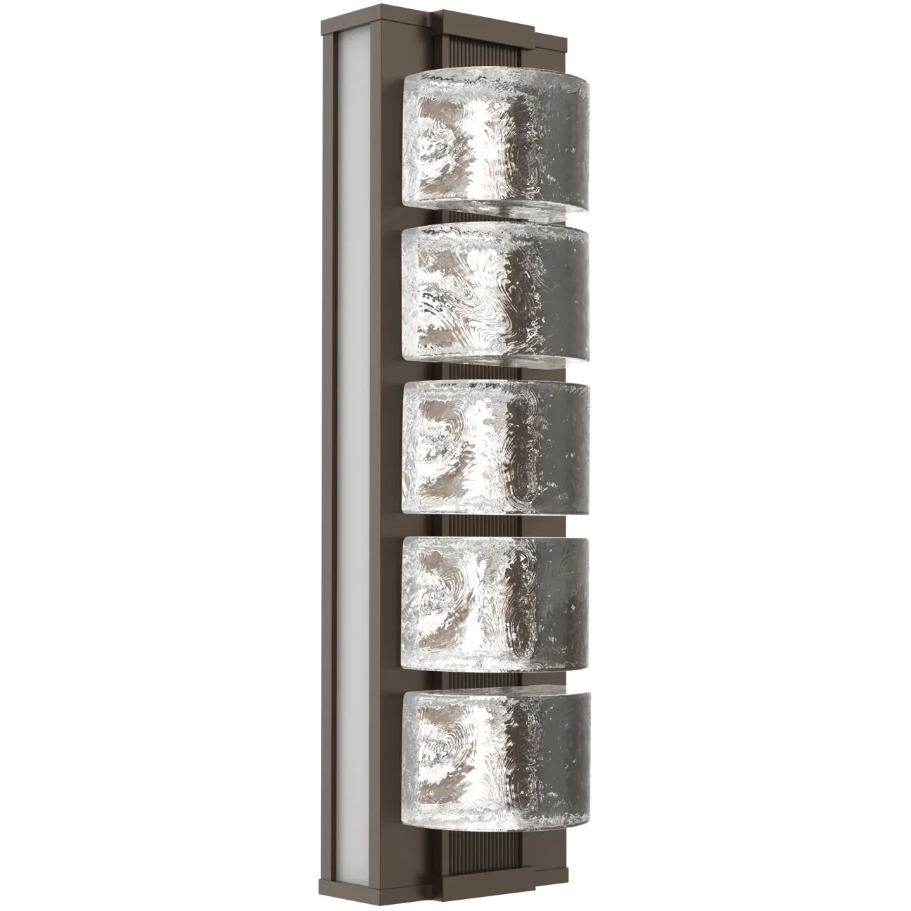 Tessera LED 5.1 inch Flat Bronze with Salt White Sconce Wall Light