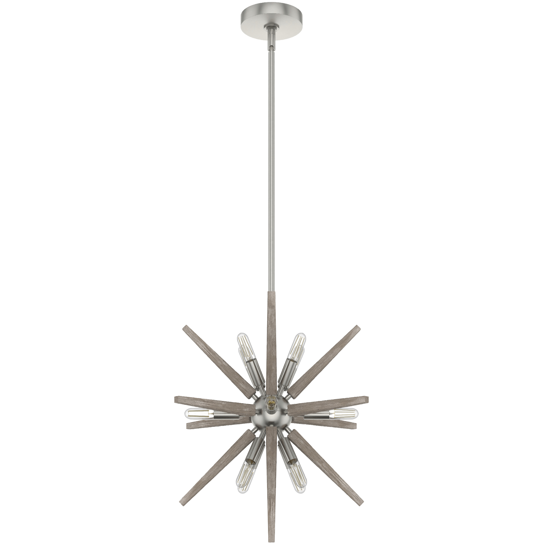 Jupiter Star 12 Light 18.5 inch Brushed Nickel Pendant Ceiling Light