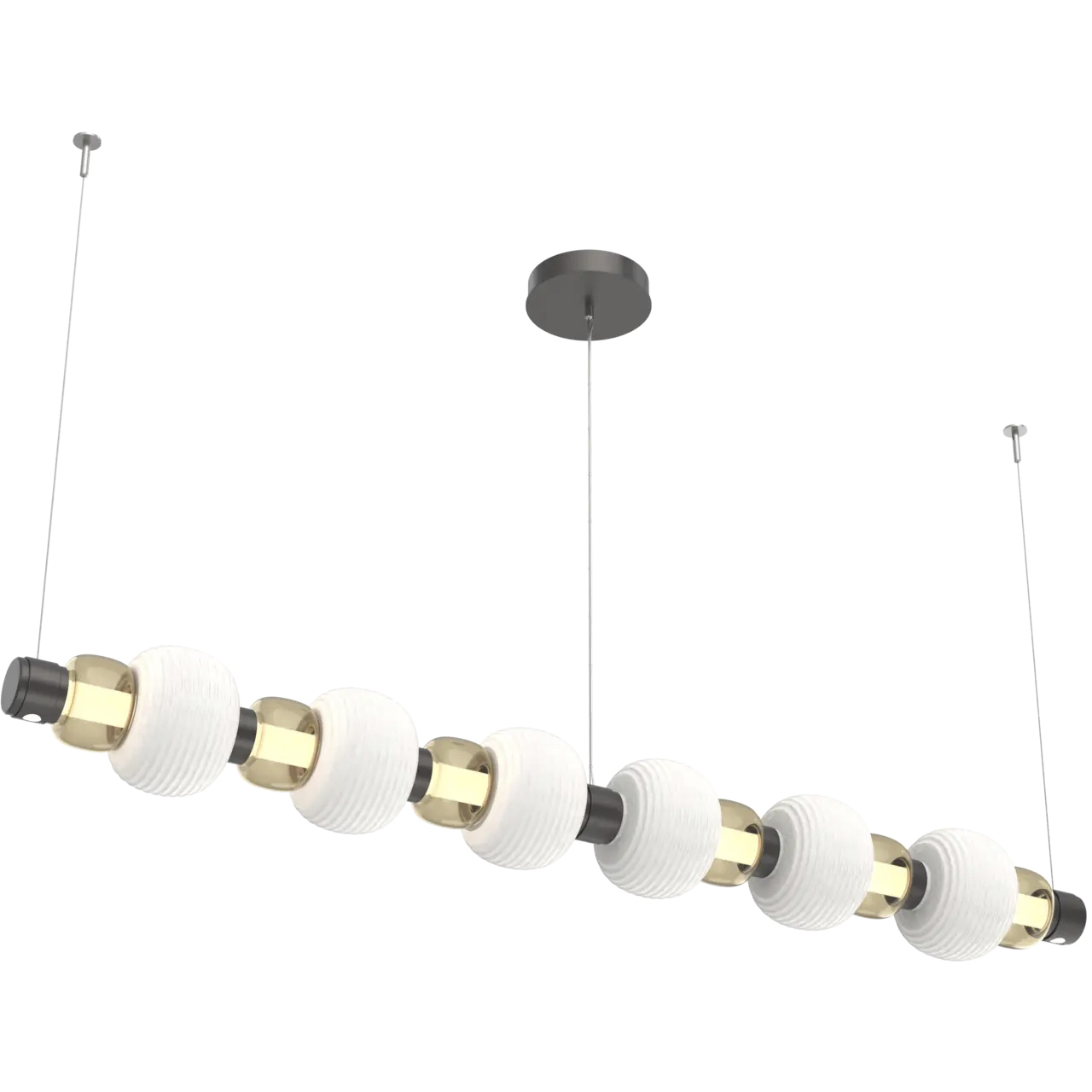 Torno Mandrel LED 72.6 inch Graphite with Chalk Linear Chandelier Ceiling Light