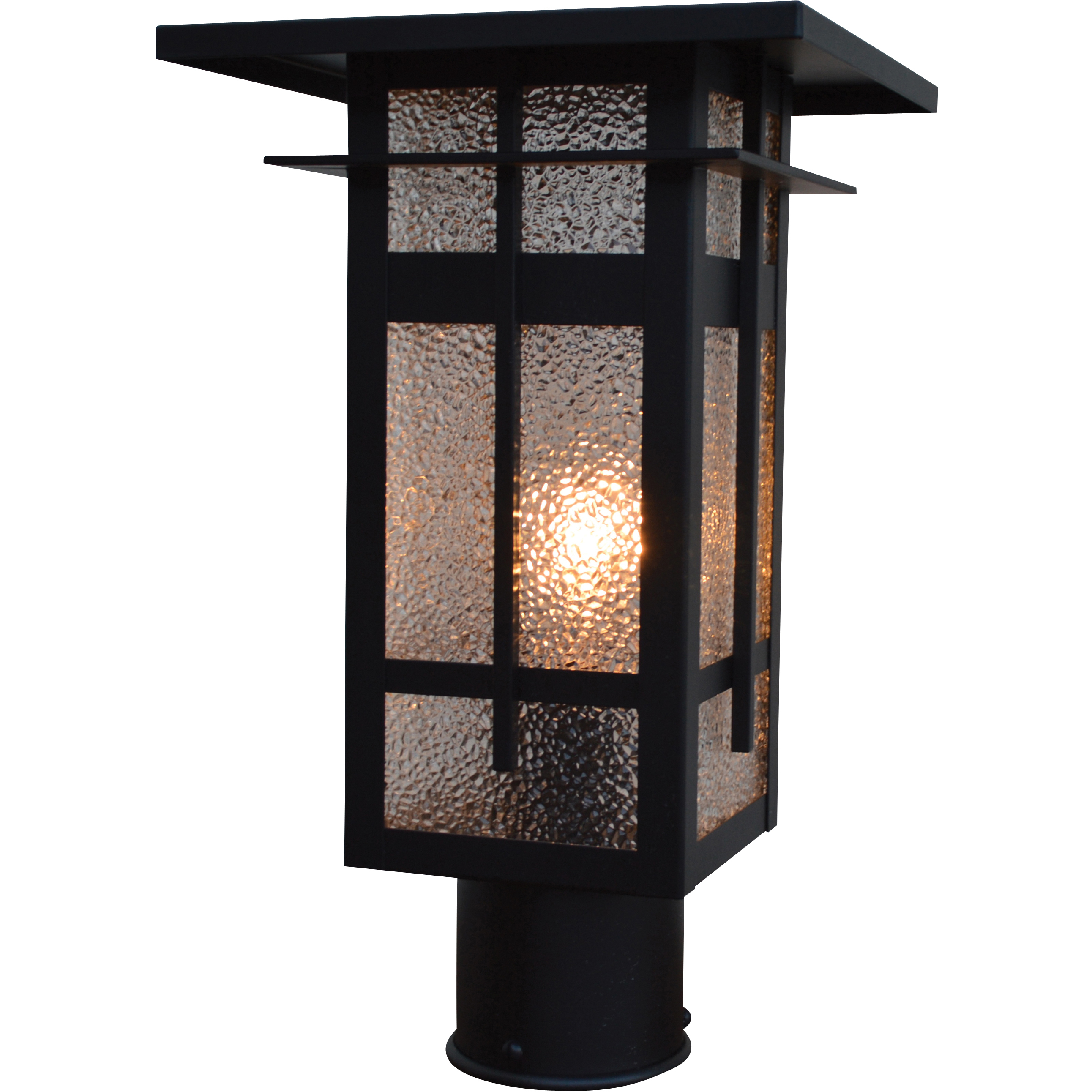 Finsbury 1 Light 8.5 inch Raw Copper Post Mount in Frosted