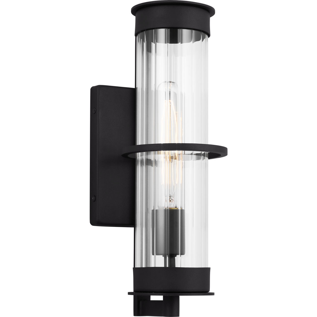 Alcona 1 Light 14.88 inch Black Outdoor Wall Lantern