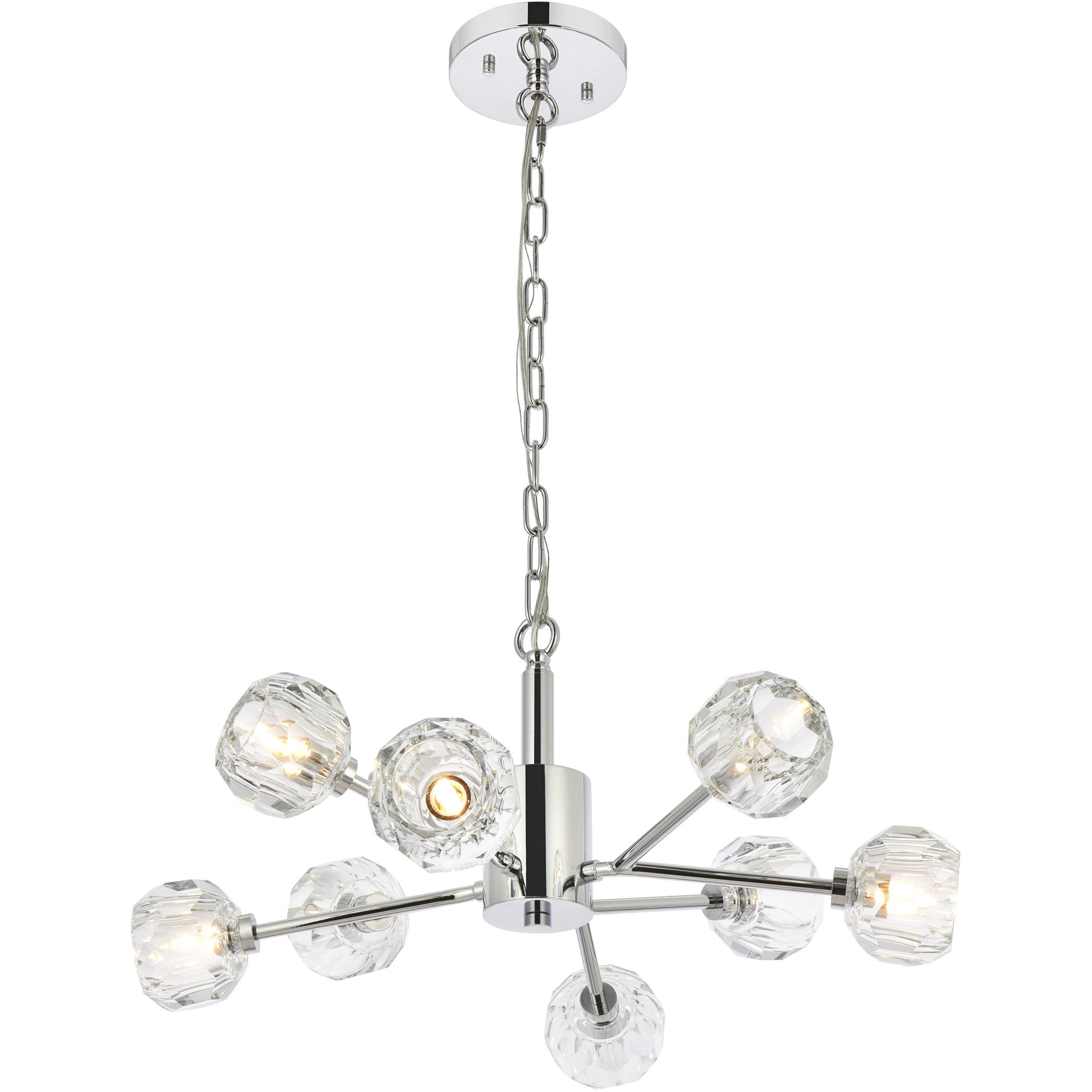Graham 8 Light 24 inch Chrome Pendant Ceiling Light