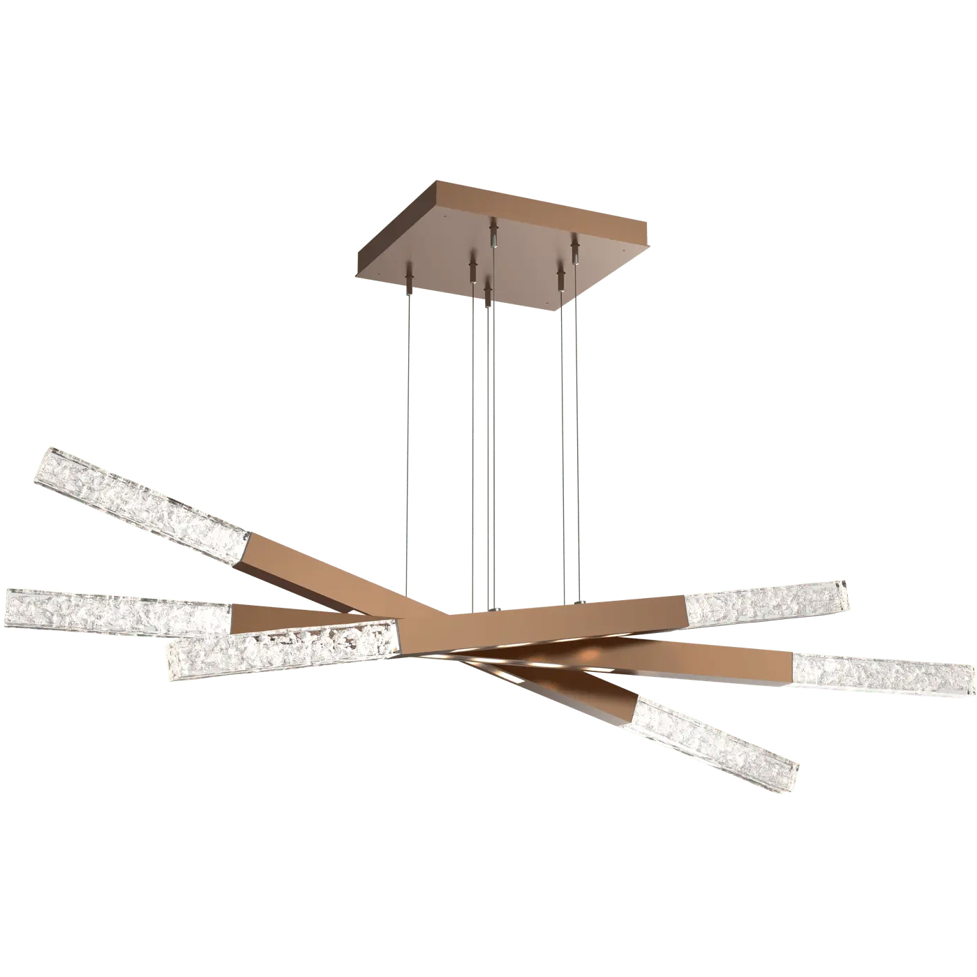Axis LED 61.3 inch Novel Brass Linear Chandelier Ceiling Light, Moda