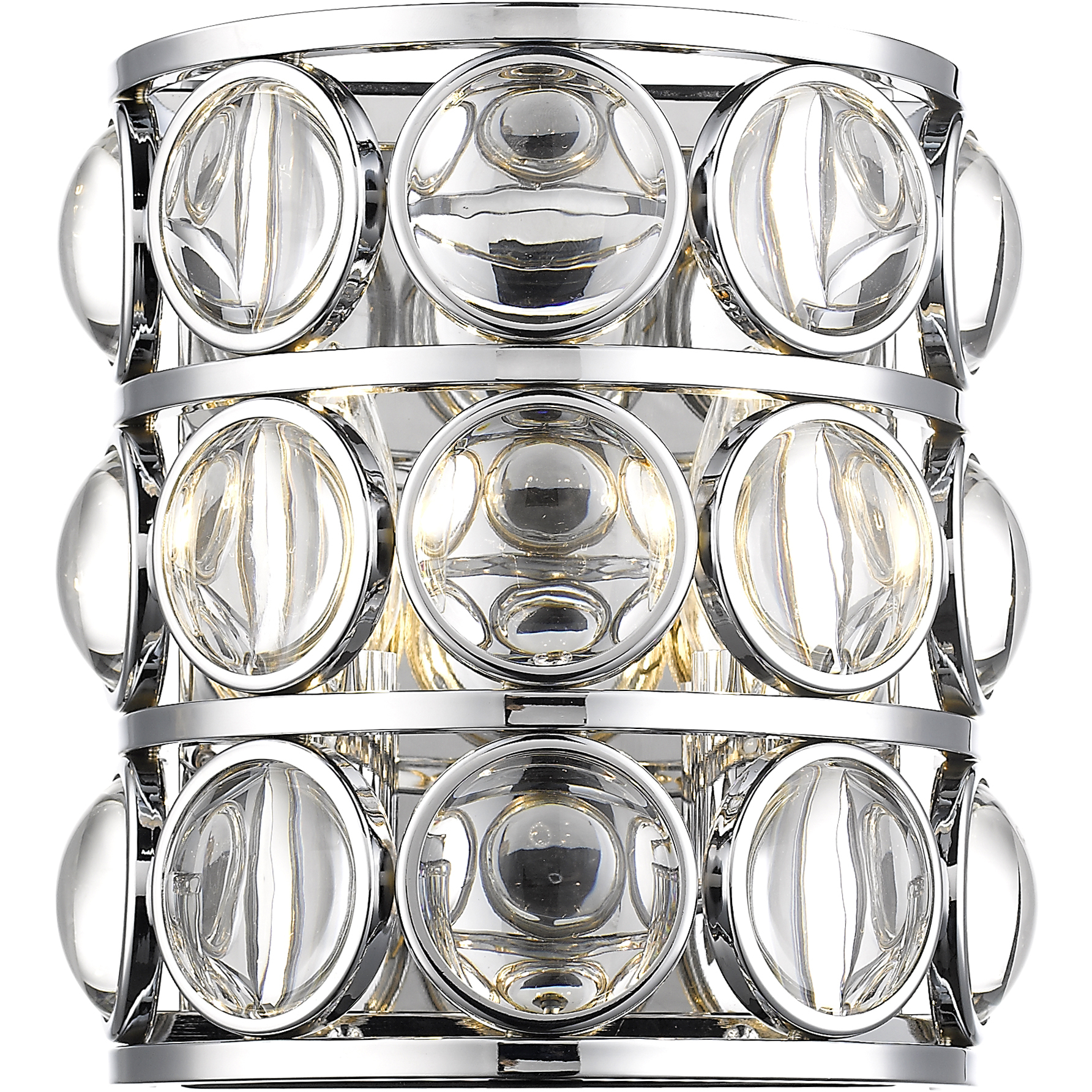 Eternity 2 Light 9.75 inch Chrome Wall Sconce Wall Light in 6