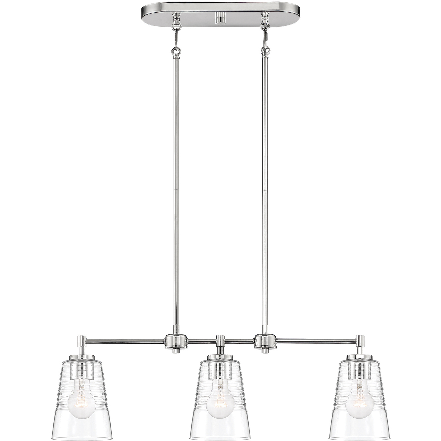 Ingo 3 Light 30 inch Polished Nickel Island Light Ceiling Light