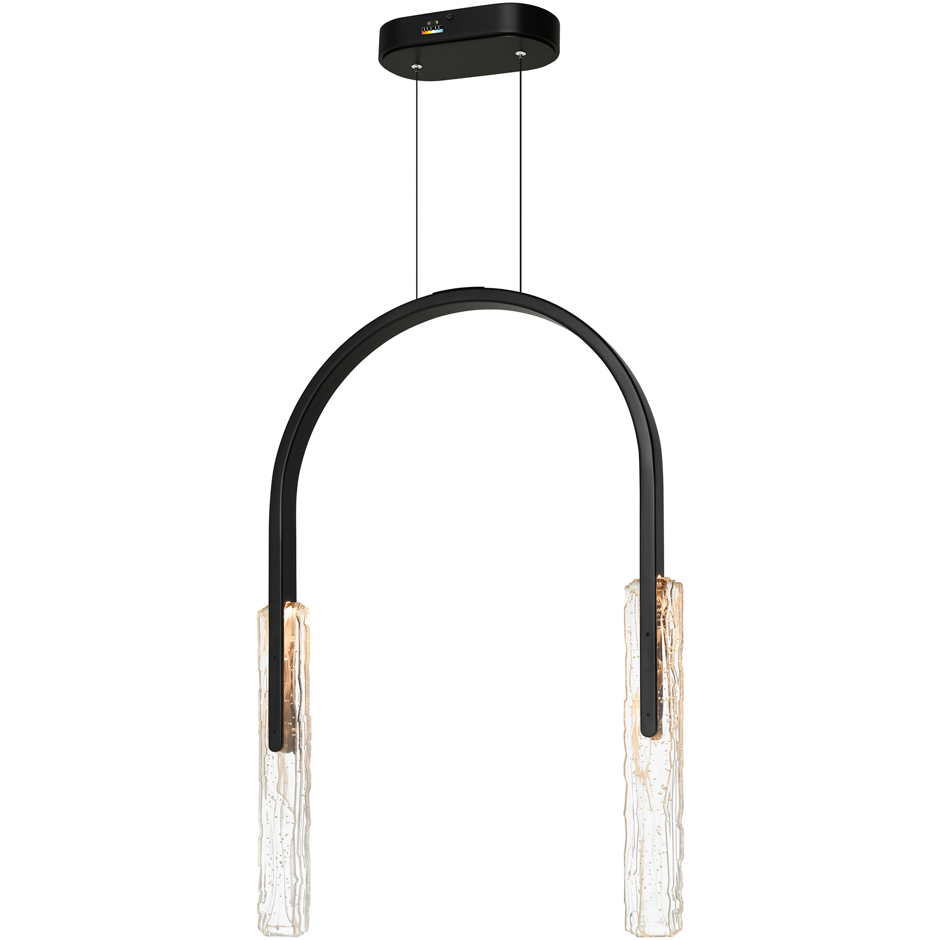 Curva LED 22 inch Black Chandelier Ceiling Light