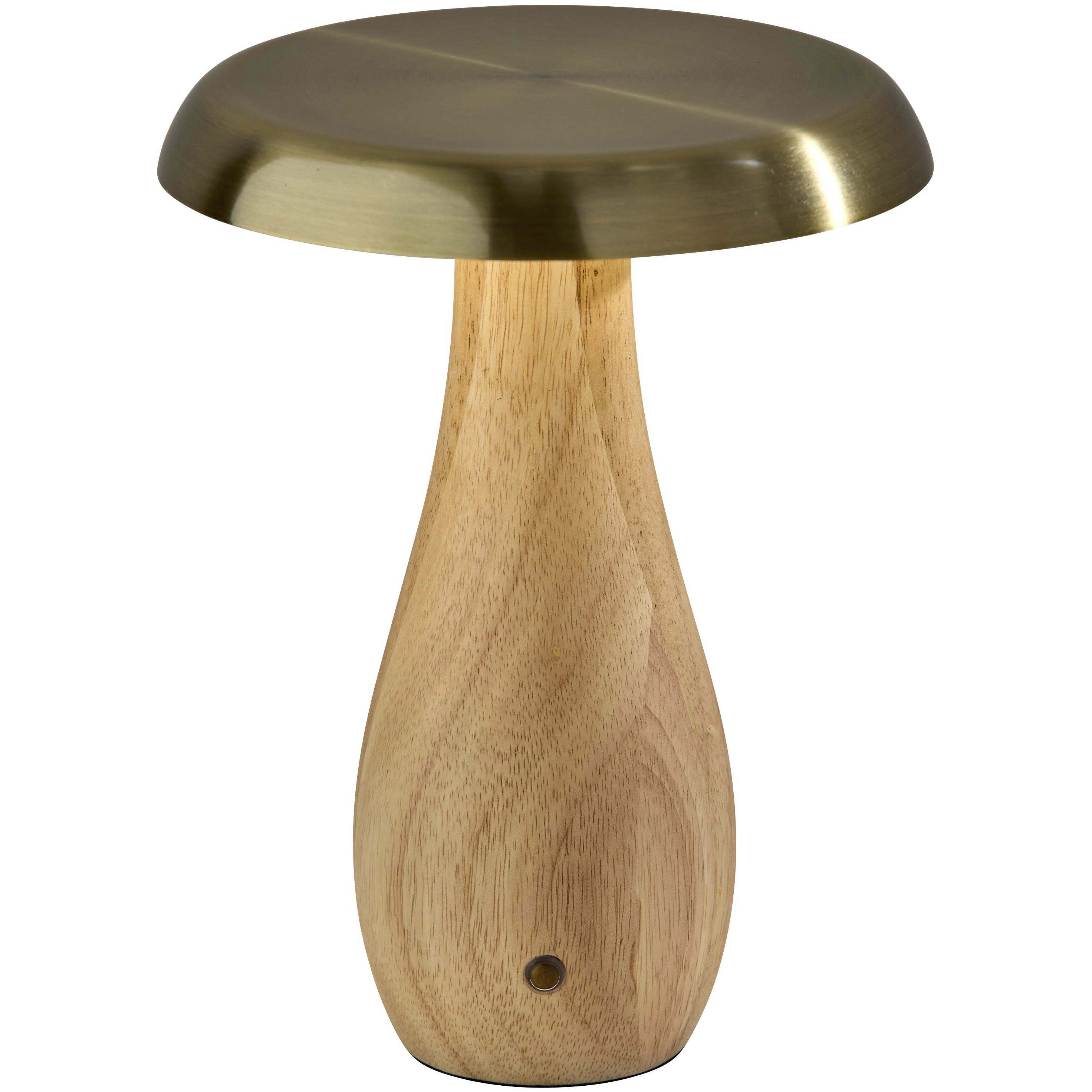 Naya 9.25 inch 2 watt Natural Wood Cordless LED Table Lamp Portable Light