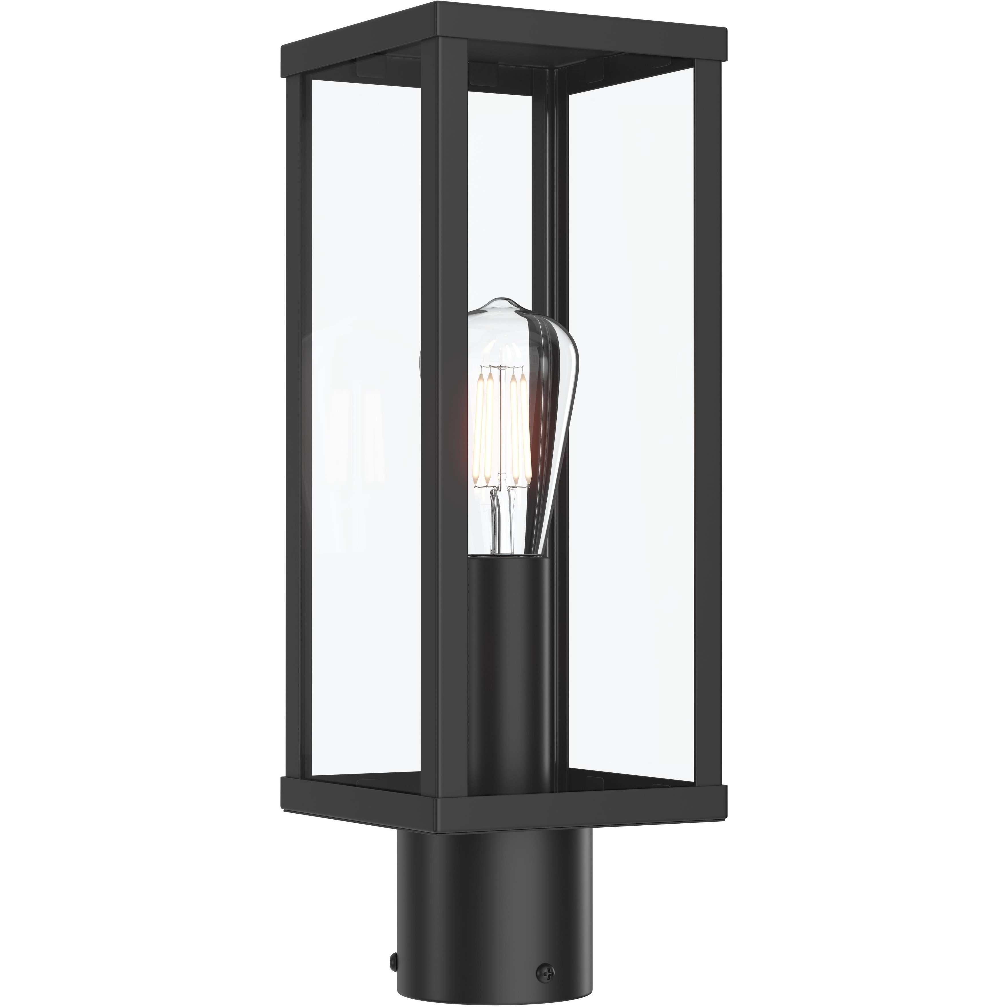 Ryle 1 Light 16 inch Matte Black Outdoor Post Mount Lantern