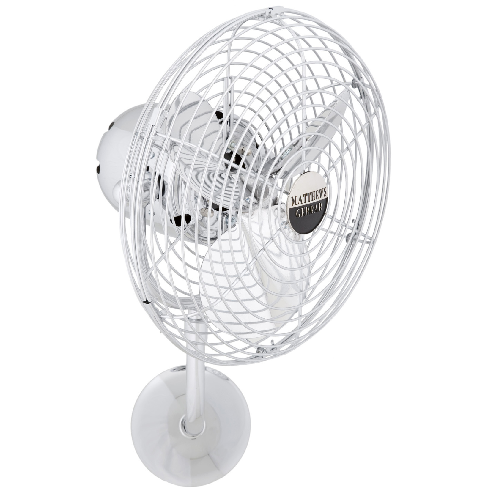Matthews Gerbar Michelle Parede 20 inch Polished Chrome Directional Wall Fan