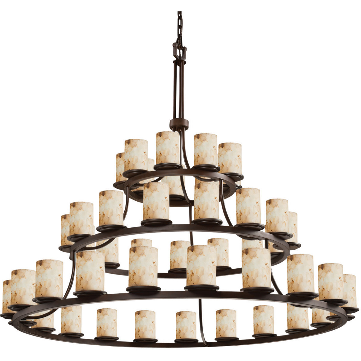 Alabaster Rocks LED 60 inch Dark Bronze Chandelier Ceiling Light