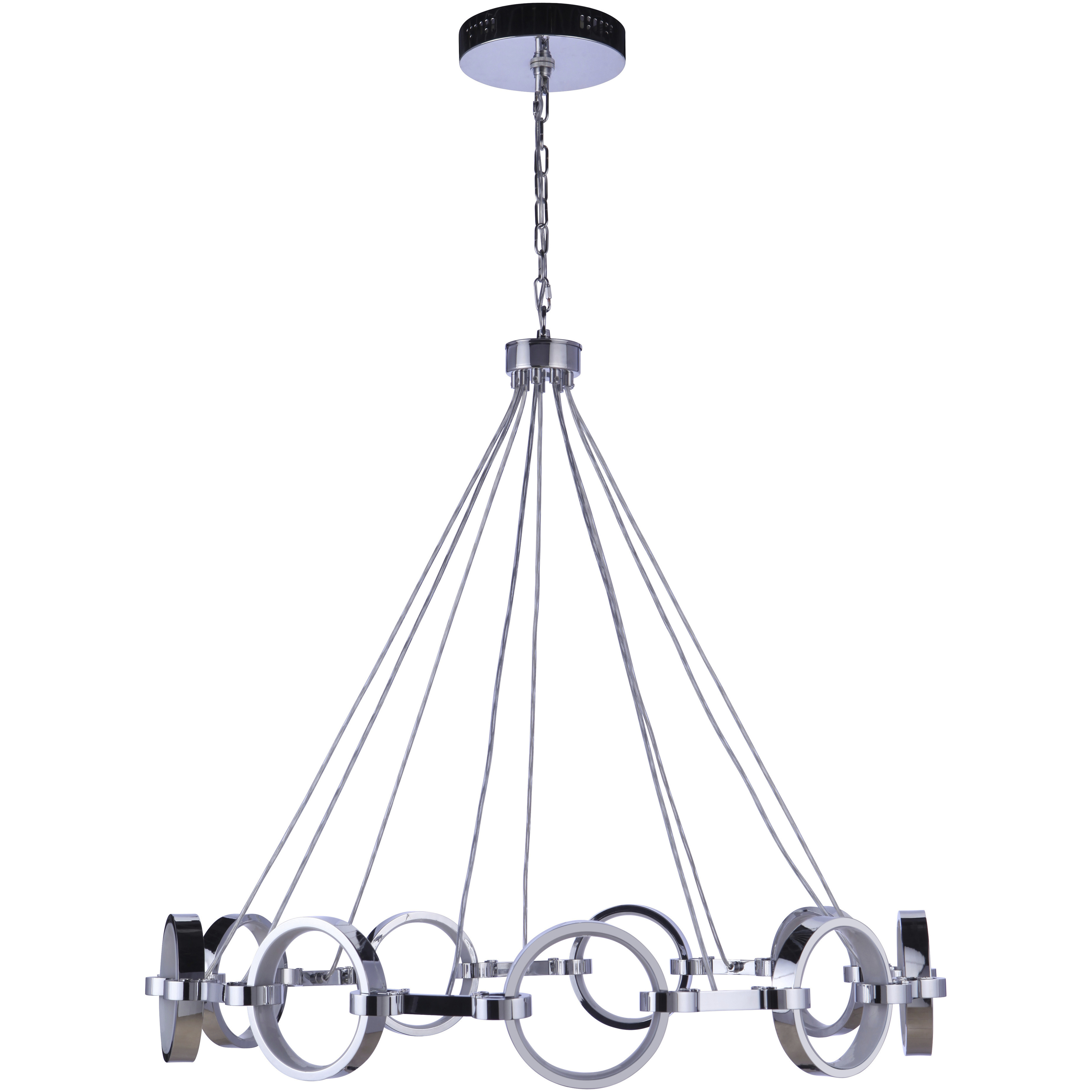 Context LED 36 inch Chrome Chandelier Ceiling Light