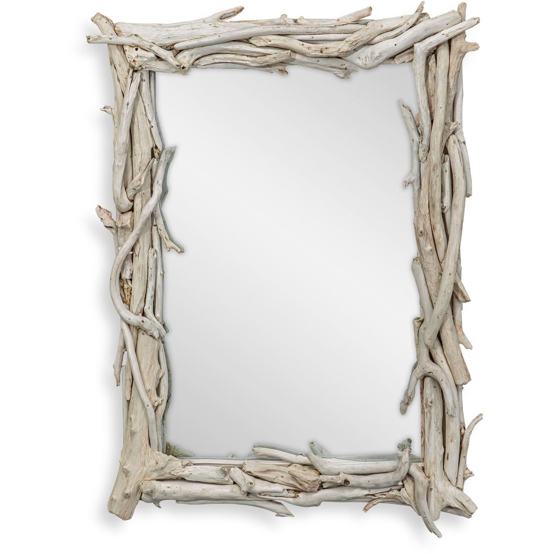 Rooted 44 X 32.5 inch Teak Wood Mirror