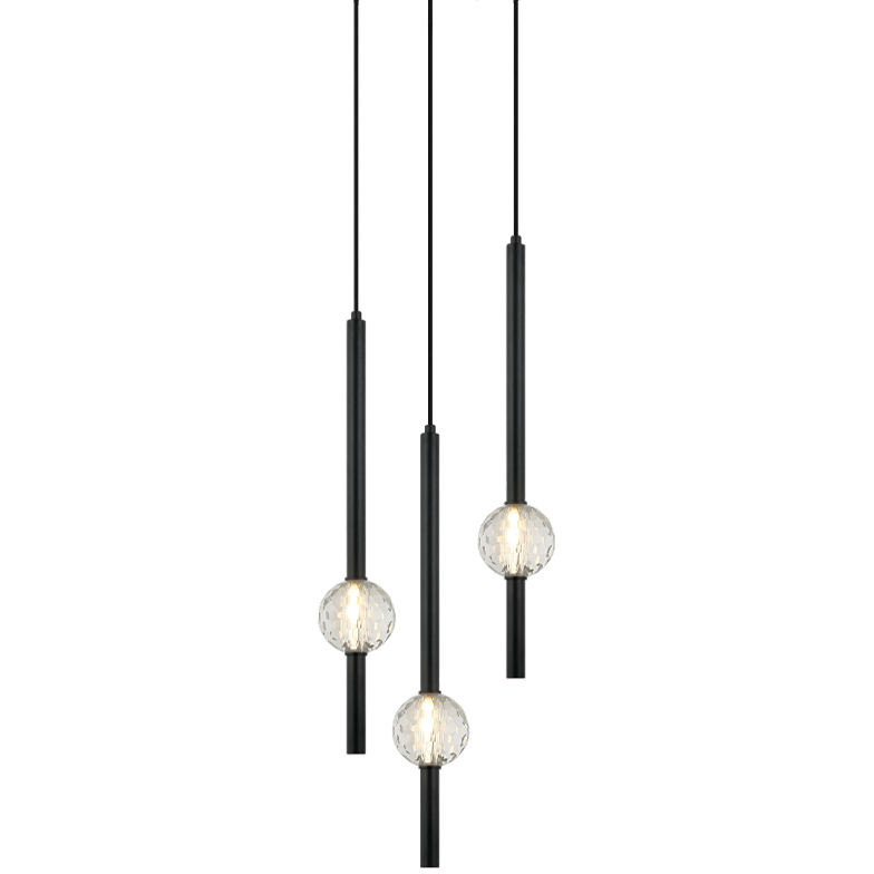Windchimer LED 13.38 inch Matte Black Pendant Ceiling Light