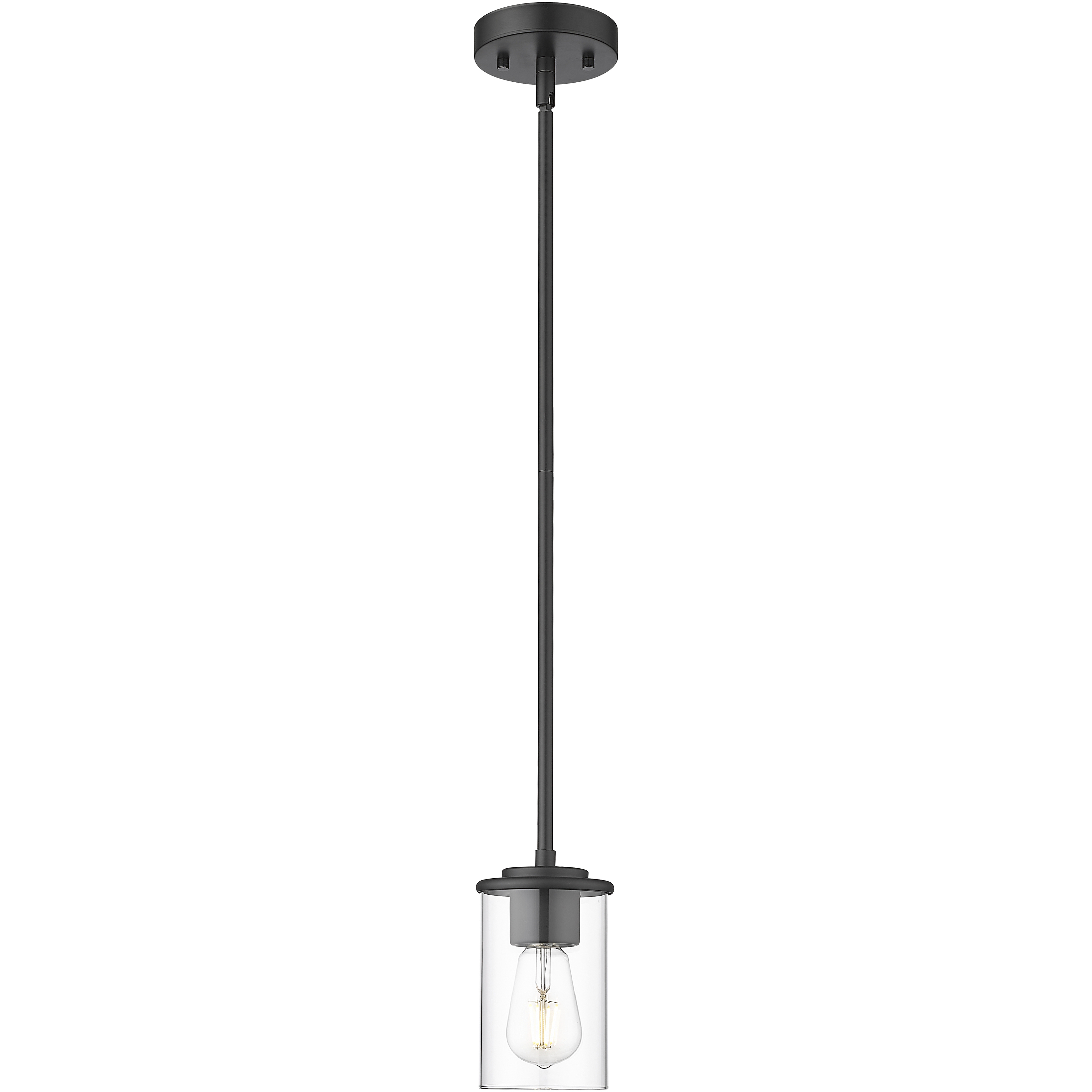 Thayer 1 Light 4.75 inch Matte Black Pendant Ceiling Light