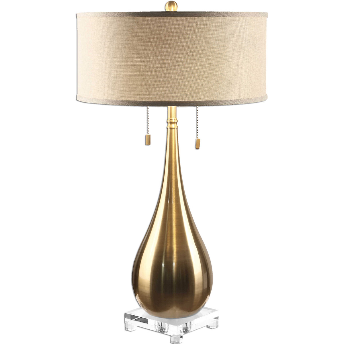 Lagrima 31 inch 60 watt Brushed Brass Lamp Portable Light