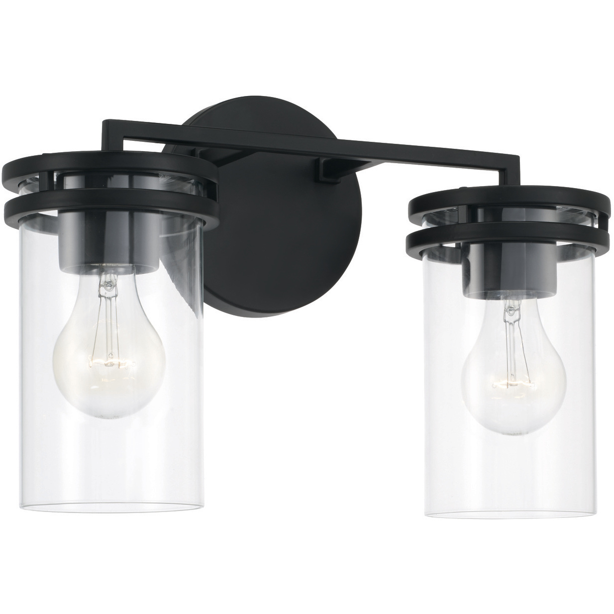 Fuller 2 Light 14.25 inch Matte Black Vanity Light Wall Light
