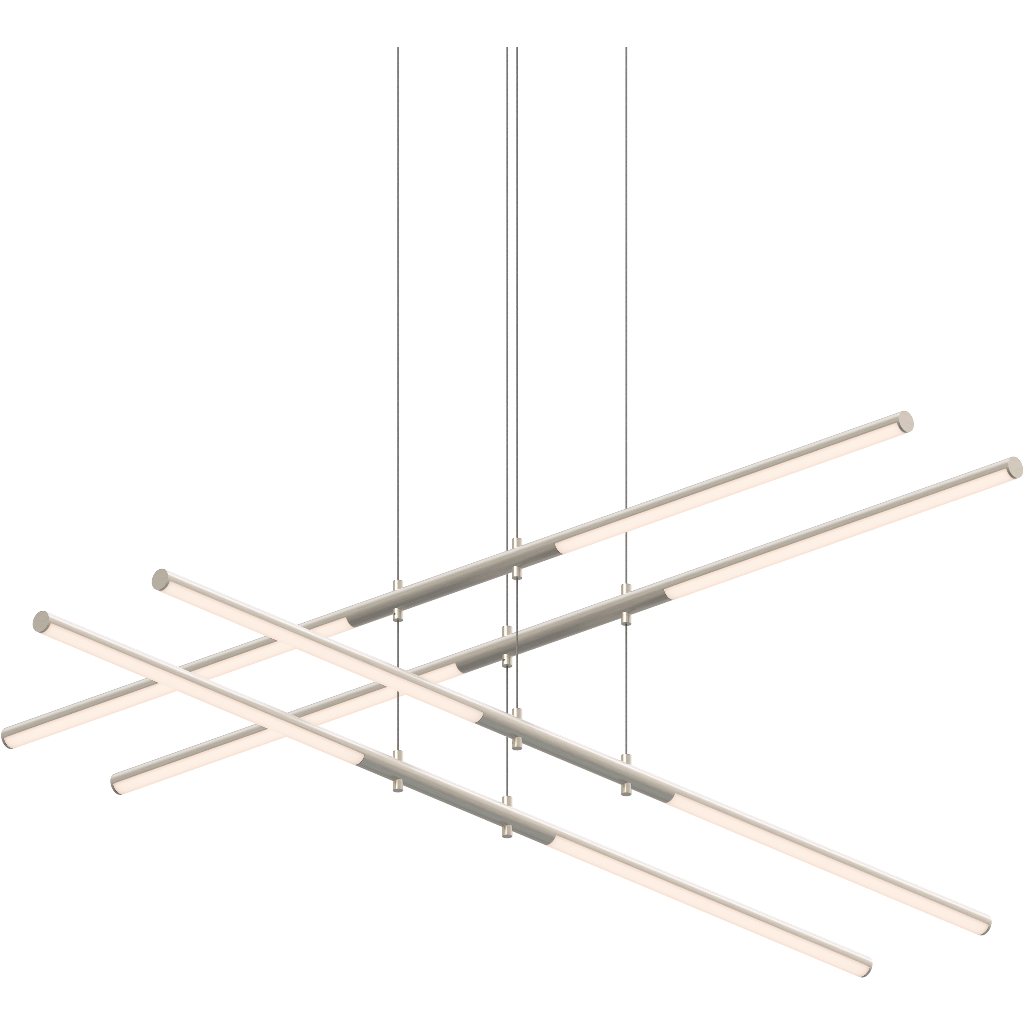 Tik-Tak LED 48 inch Satin Nickel Pendant Ceiling Light