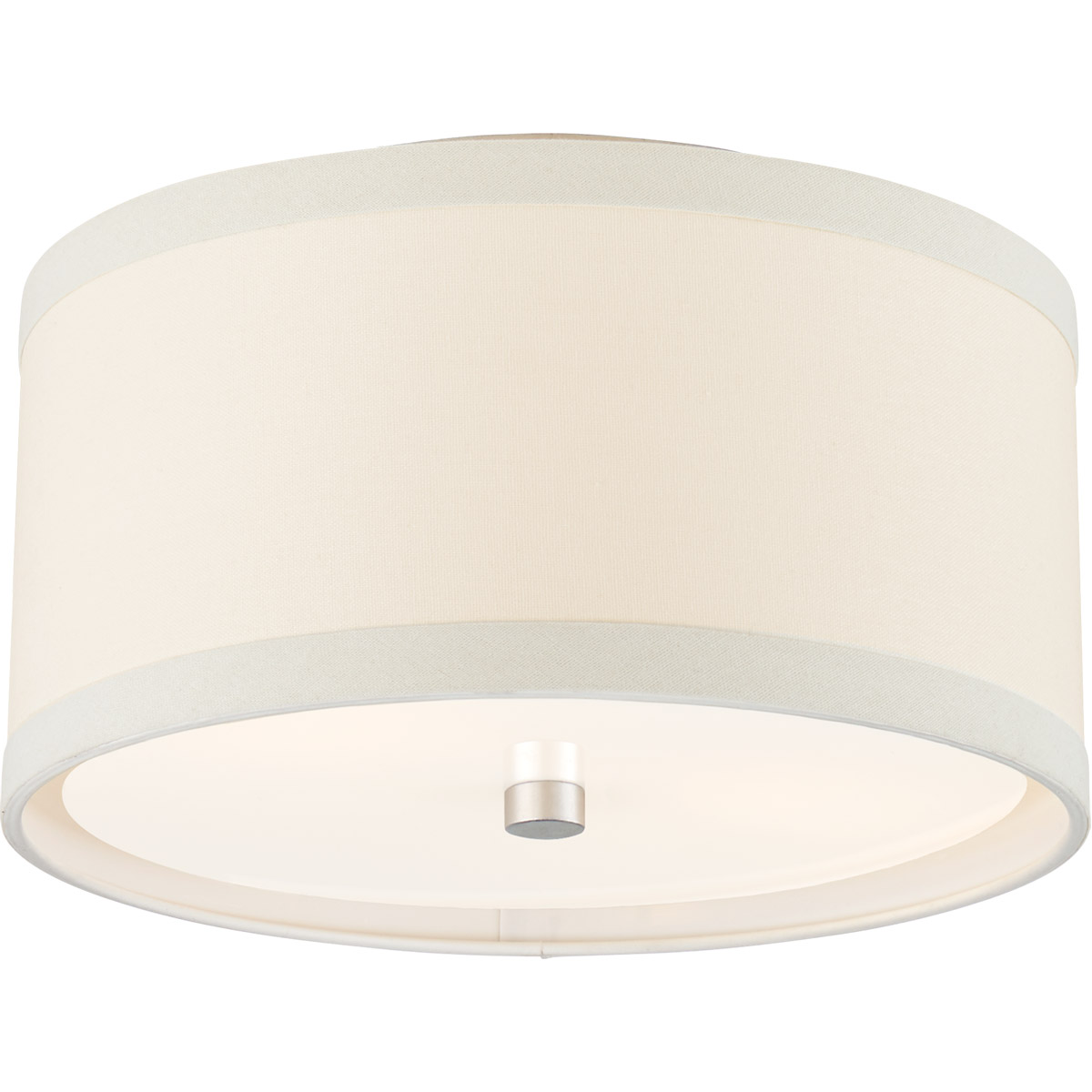 kate spade new york Walker 2 Light 13 inch Burnished Silver Leaf Flush Mount Ceiling Light in Cream Linen, Small
