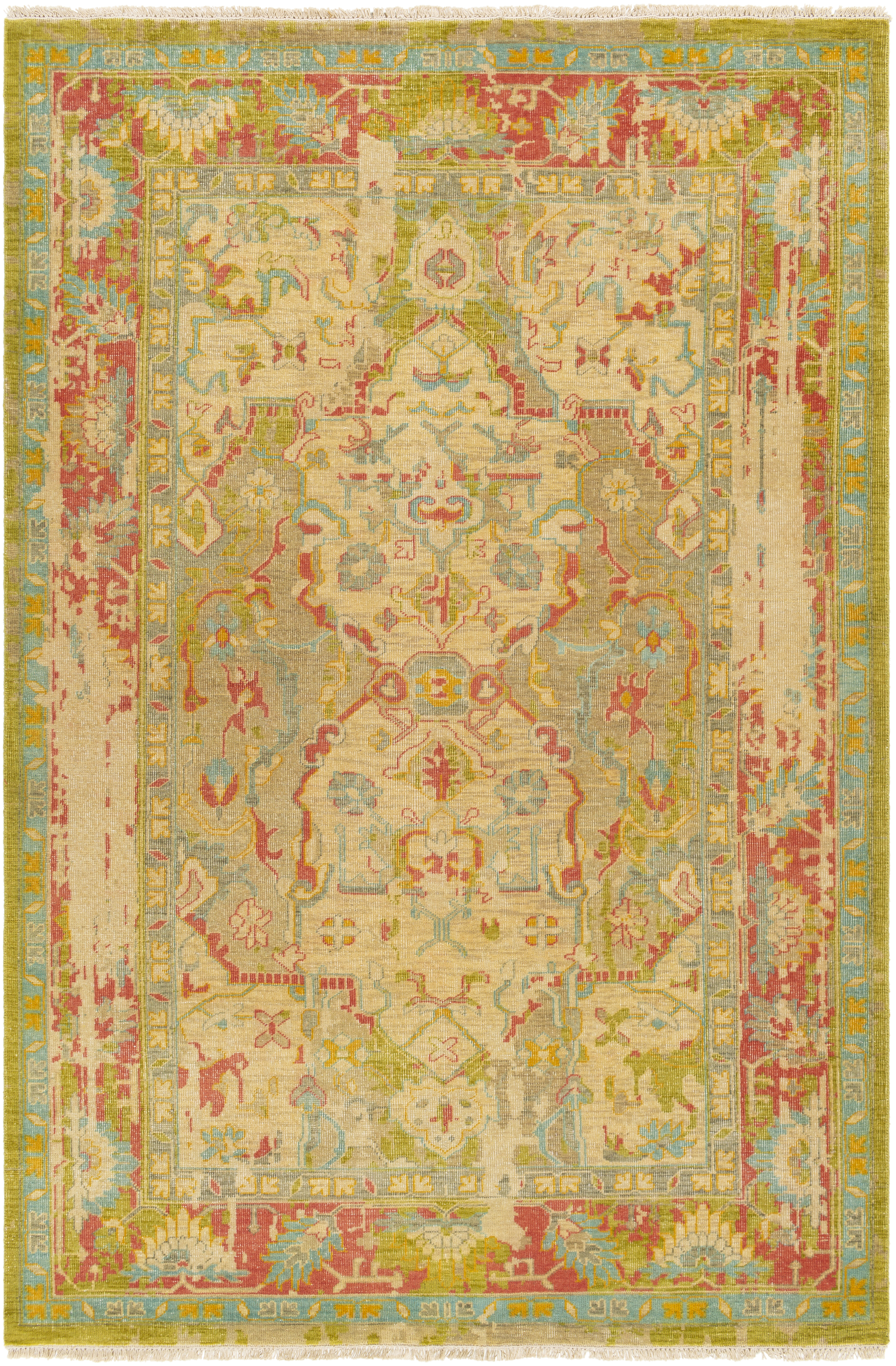 Festival 108 X 72 inch Olive Rug in 6 X 9, Rectangle